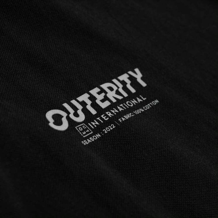 CROSS CUT POLO / Black-Grey Color