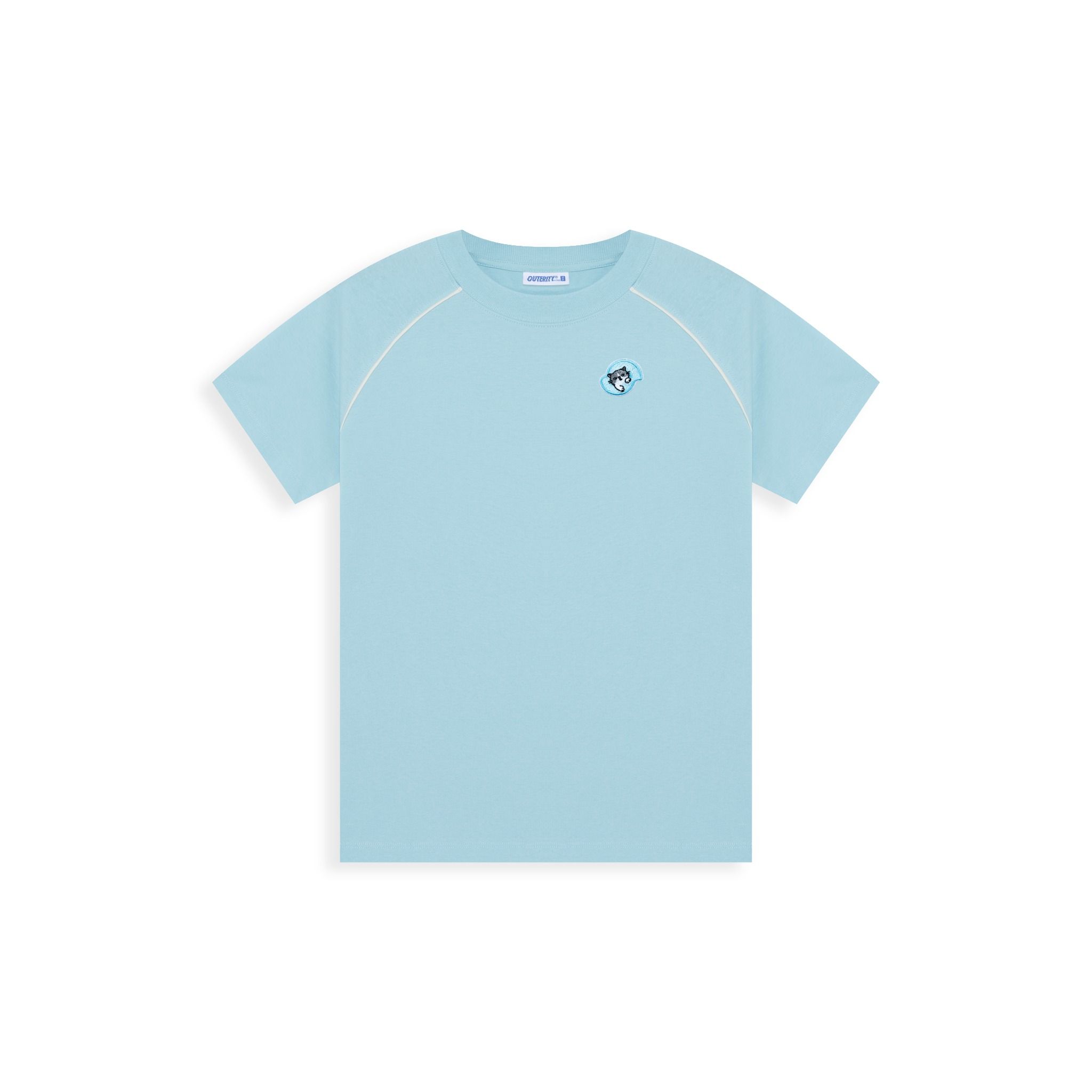  Baby Tee Outerity Line Meow / Sky Blue 