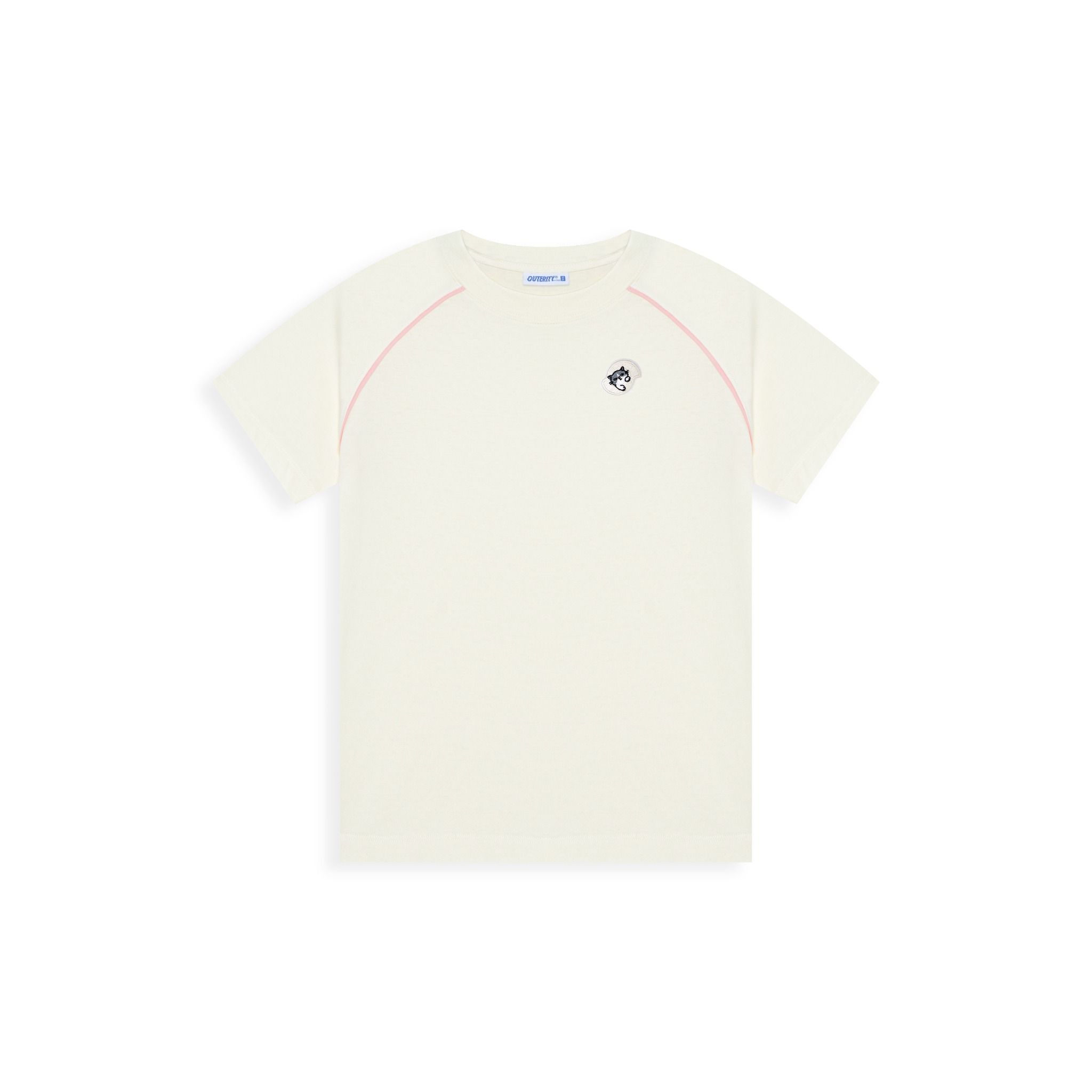 Baby Tee Outerity Line Meow / Canoli Cream
