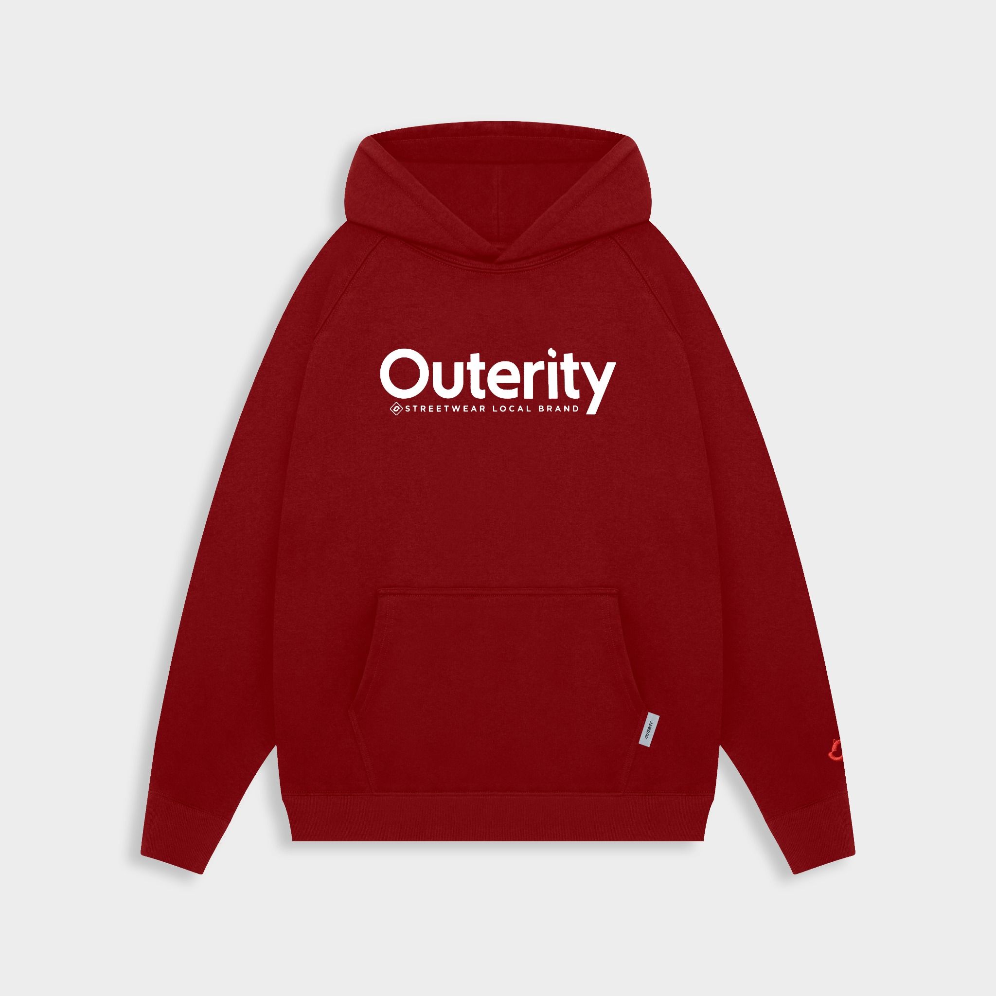 Outerity Hoodie Newfont - Meow Collection / Red