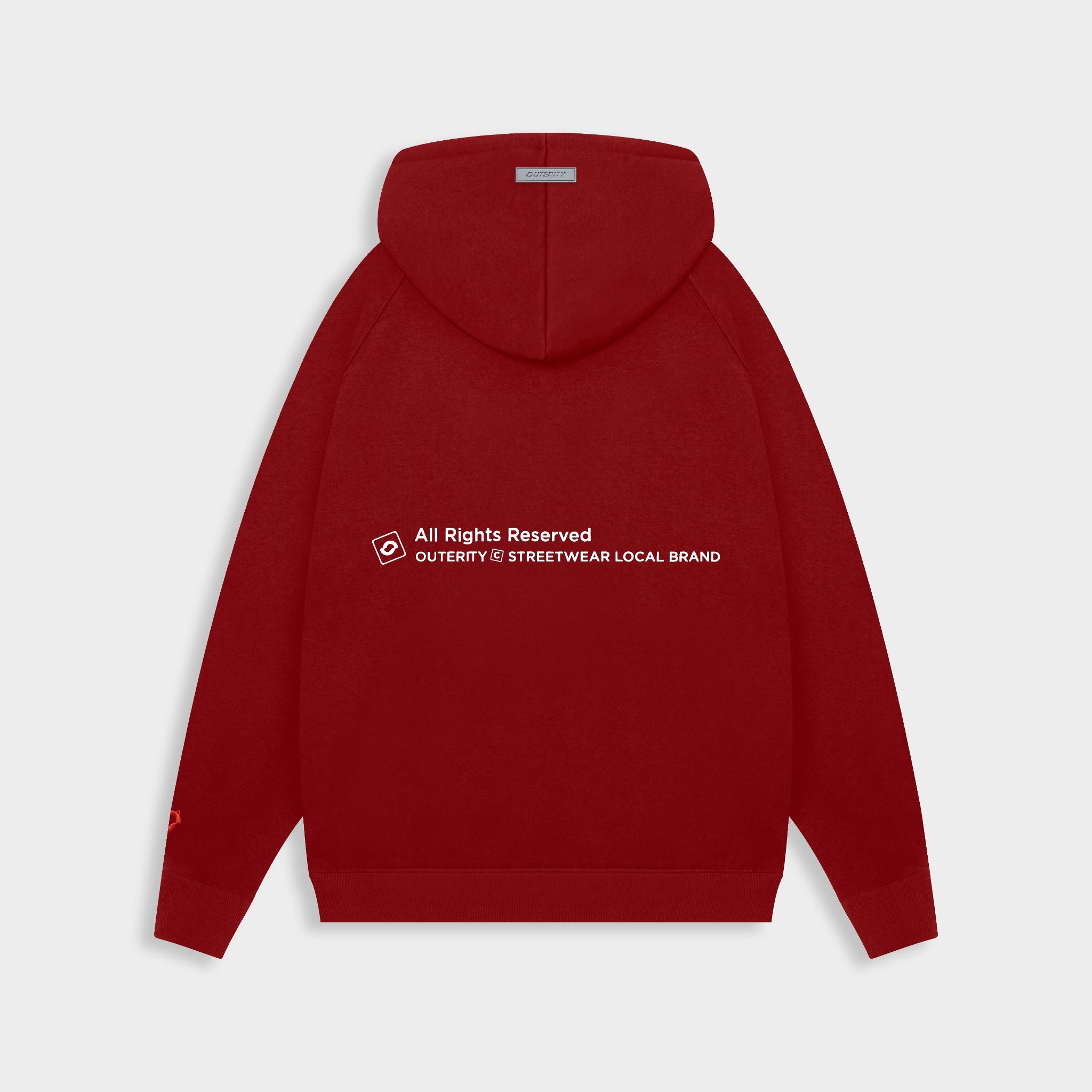 Outerity Hoodie Newfont - Meow Collection / Red