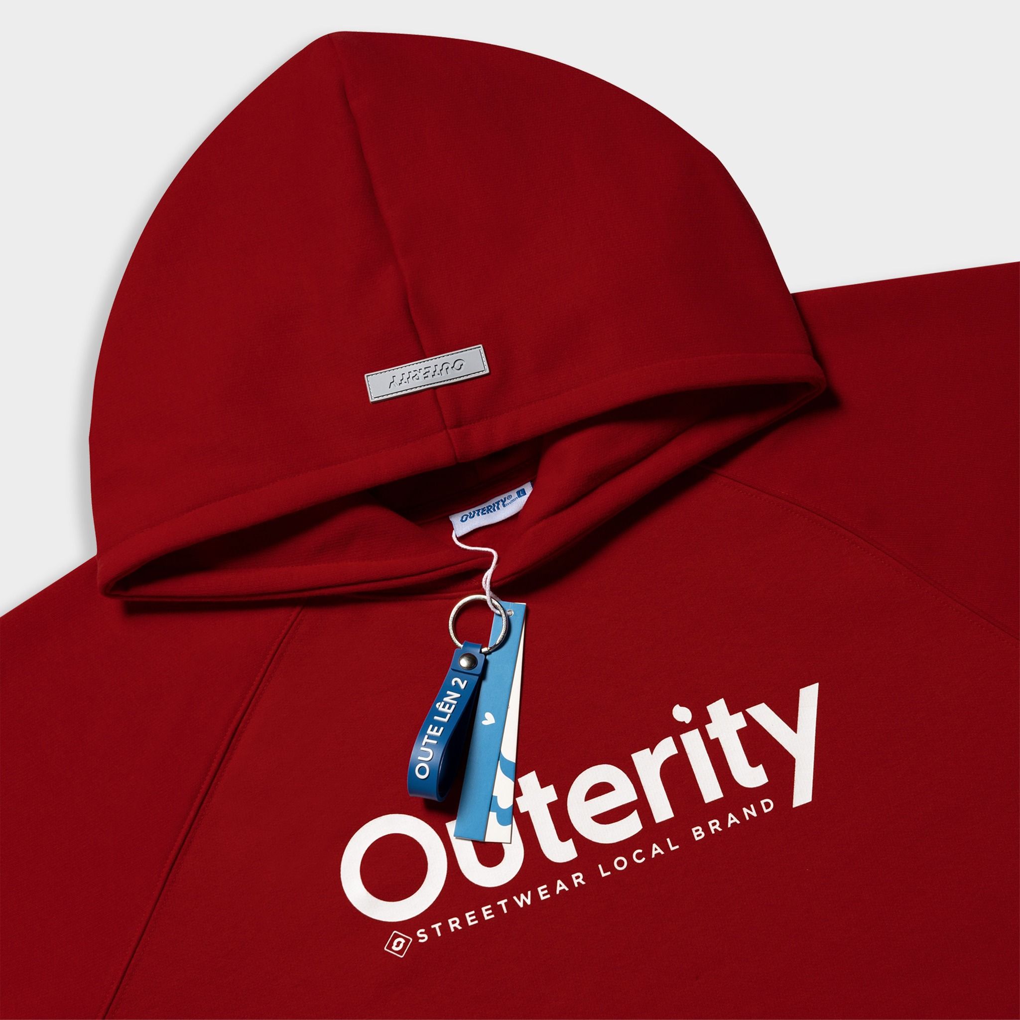 Outerity Hoodie Newfont - Meow Collection / Red