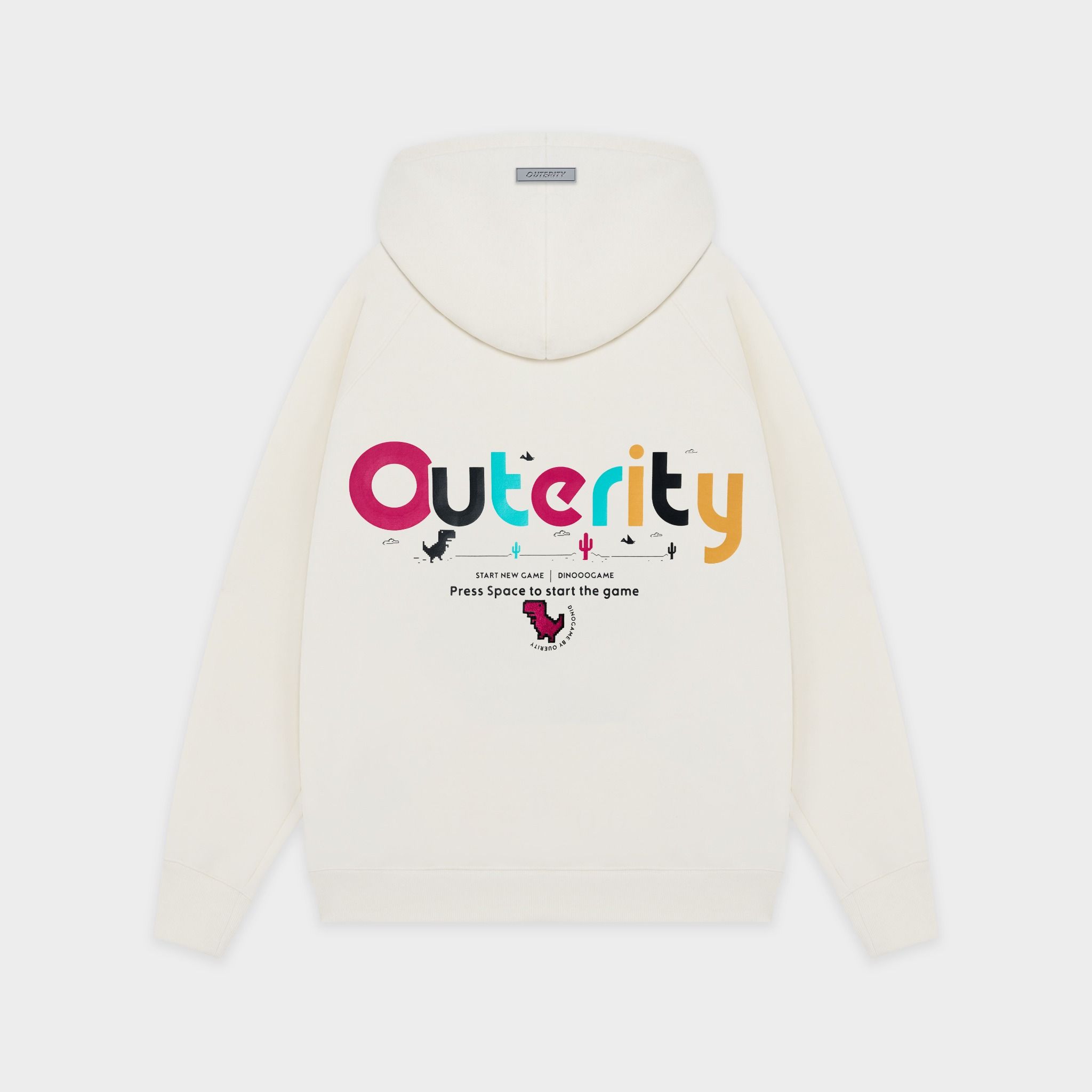 Hoodie Outerity No Internet / Canoli Cream