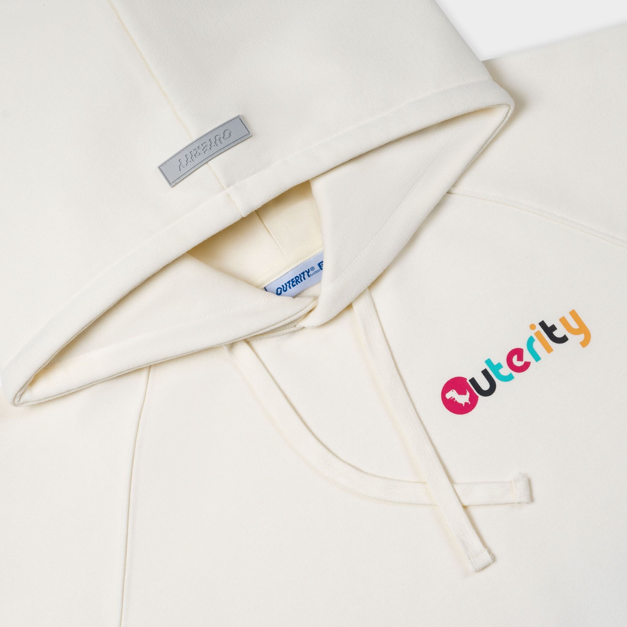 Hoodie Outerity No Internet / Canoli Cream