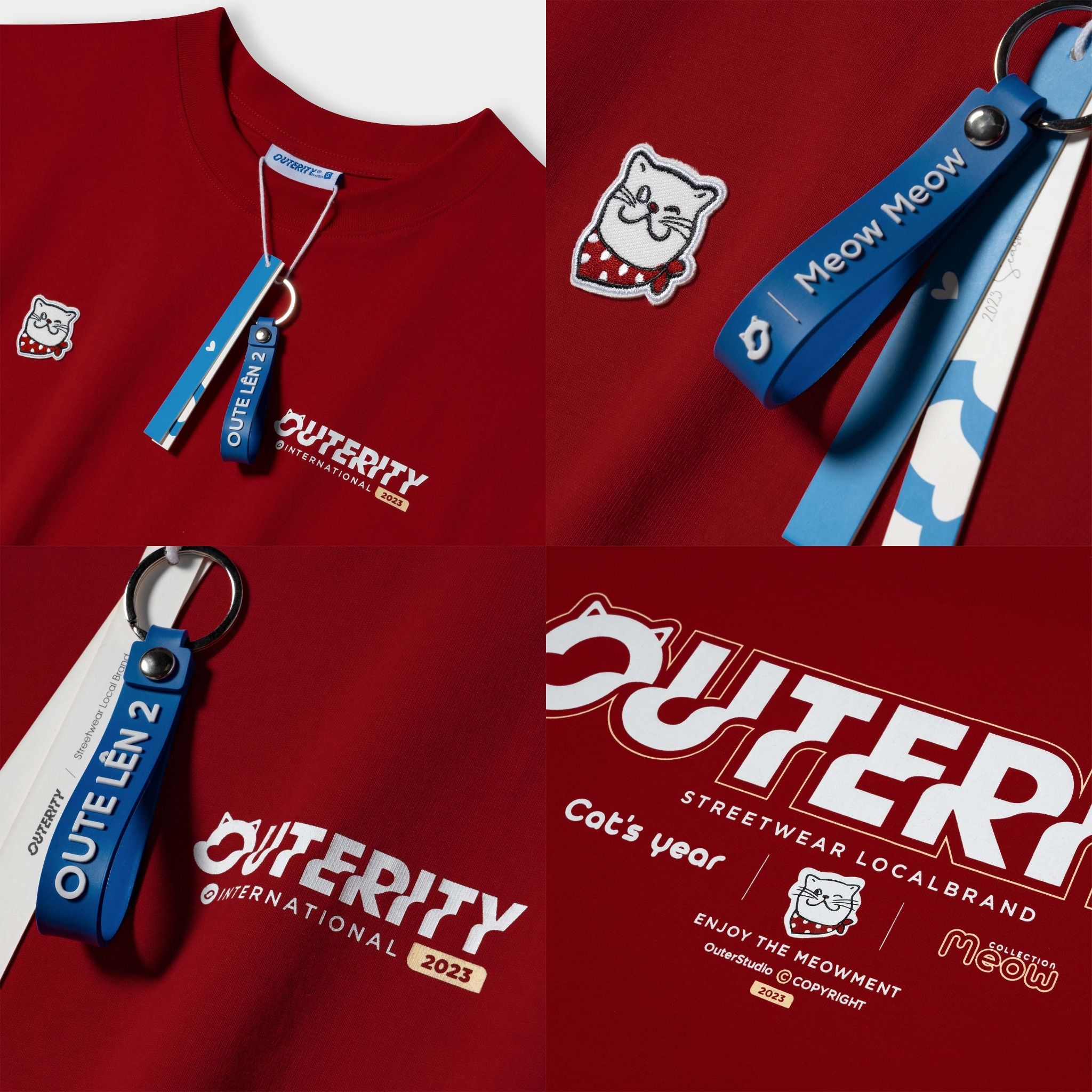 Outerity Meowment Tee | Meows Collection / Red