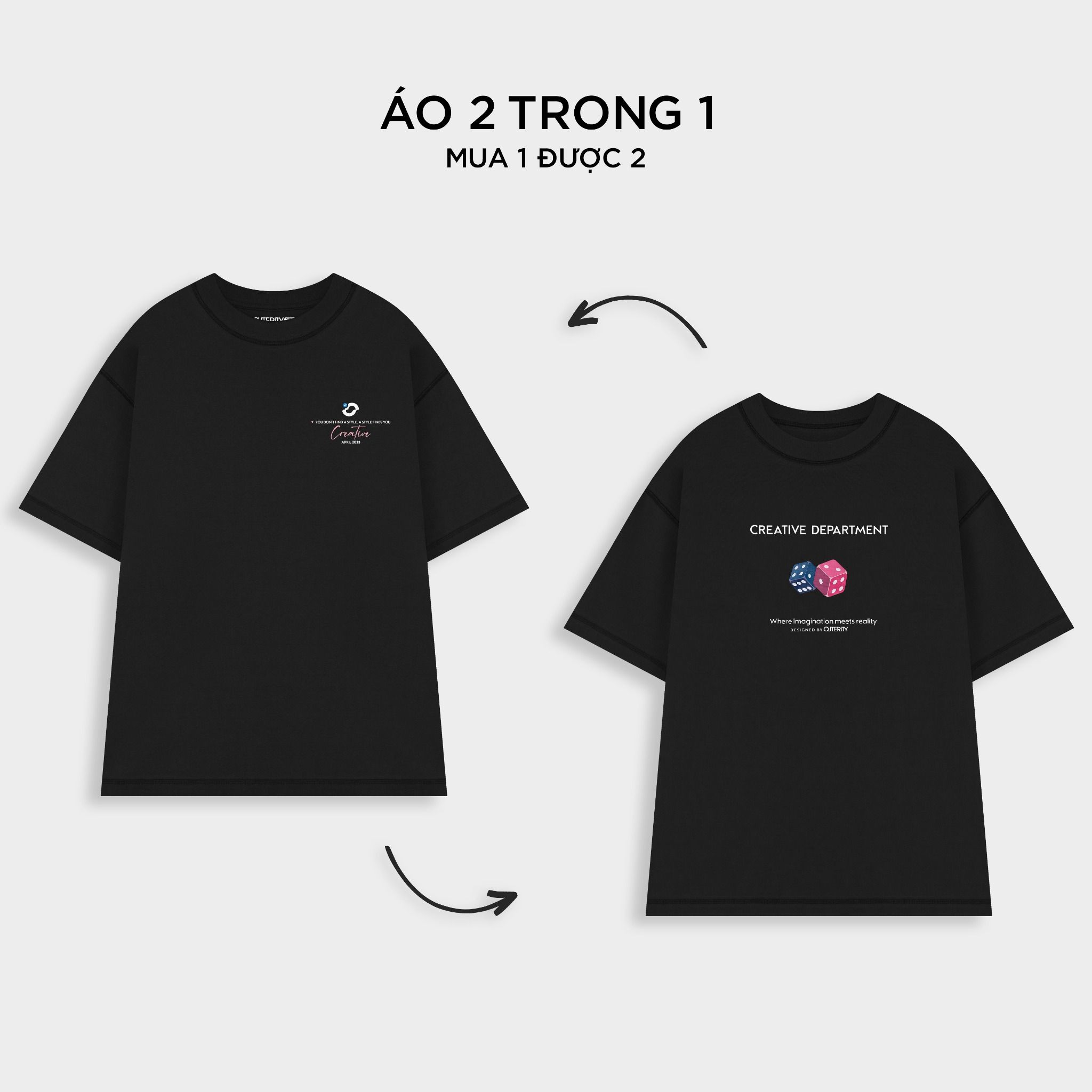 Outerity Double Tee Collection - Lucky Dice / Black
