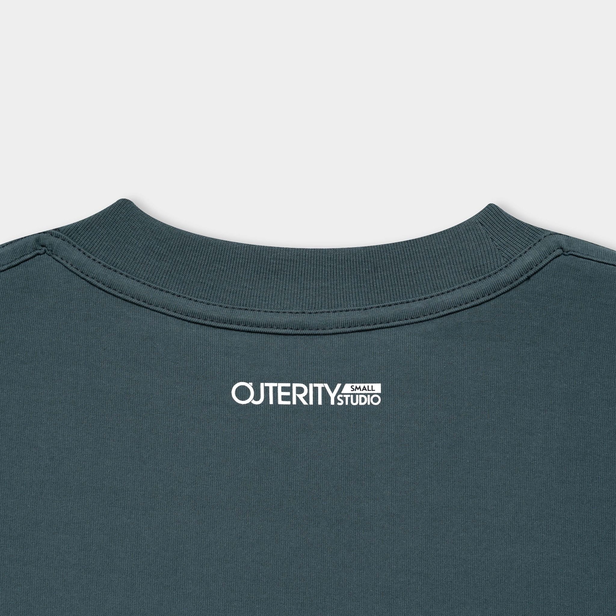  Outerity Double Tee Collection - Blue Heart / Dark Slate 