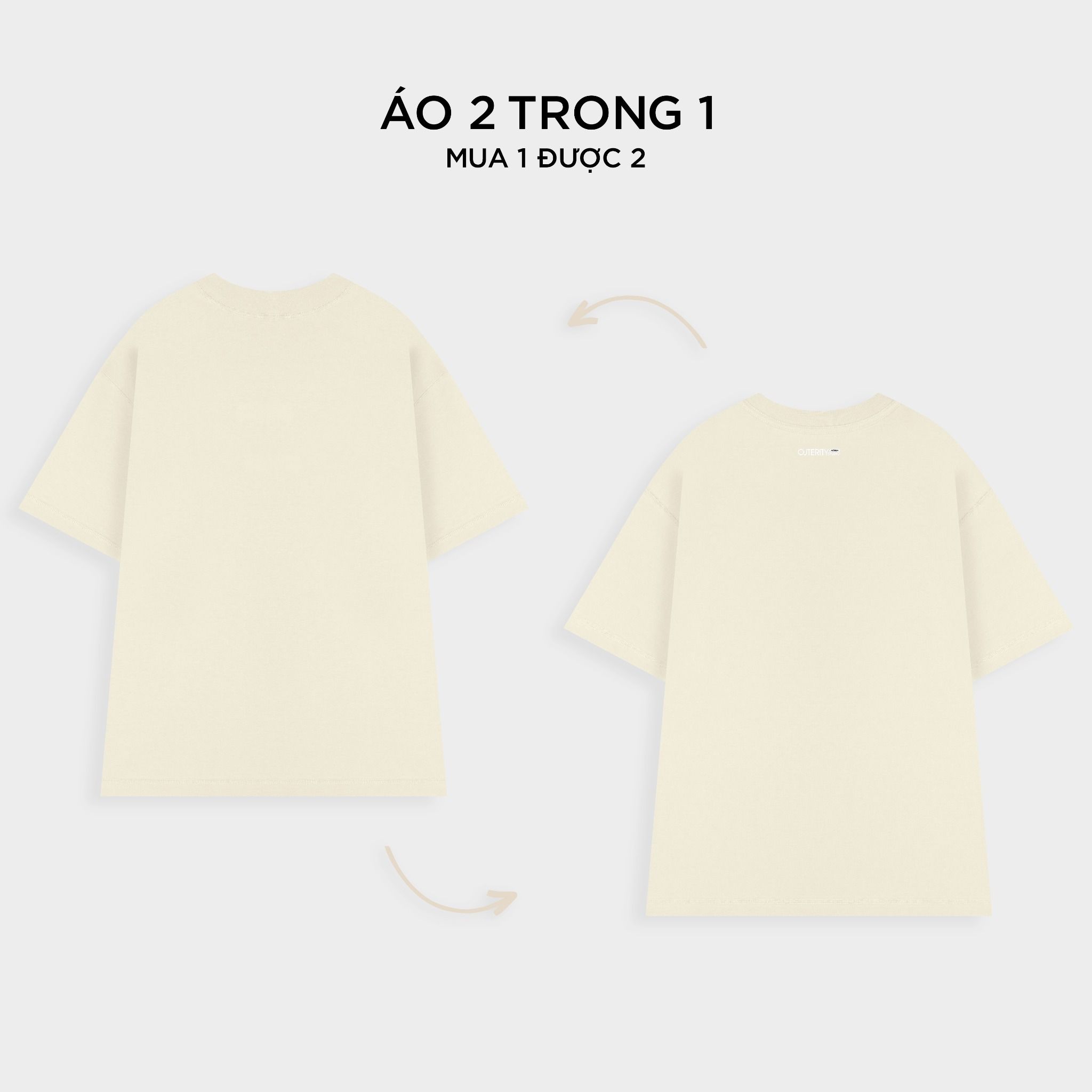 Outerity Double Tee Collection - DJ Bear / Whitecap Gray