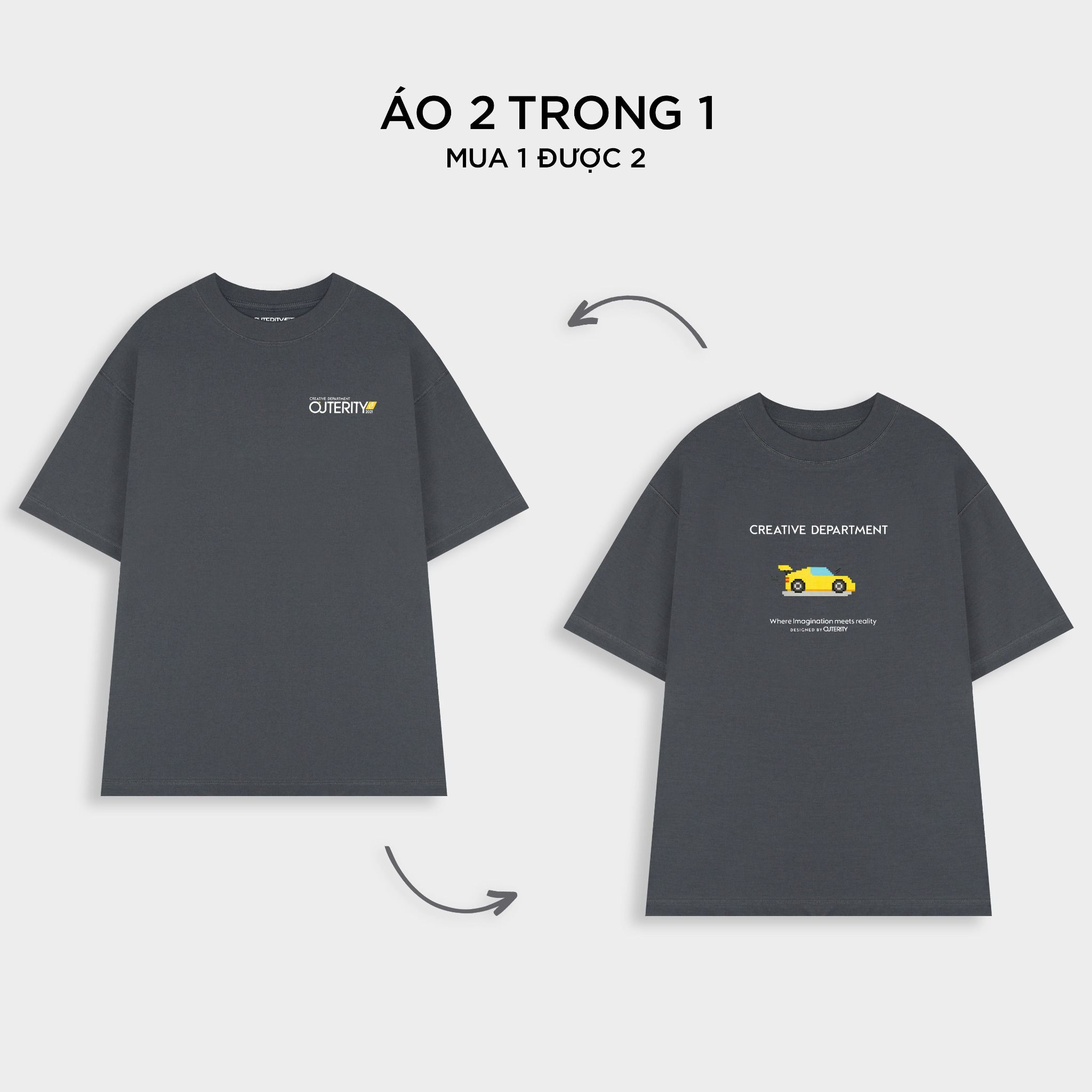 Outerity Double Tee Collection - Racing Car / Gray Pinstripe