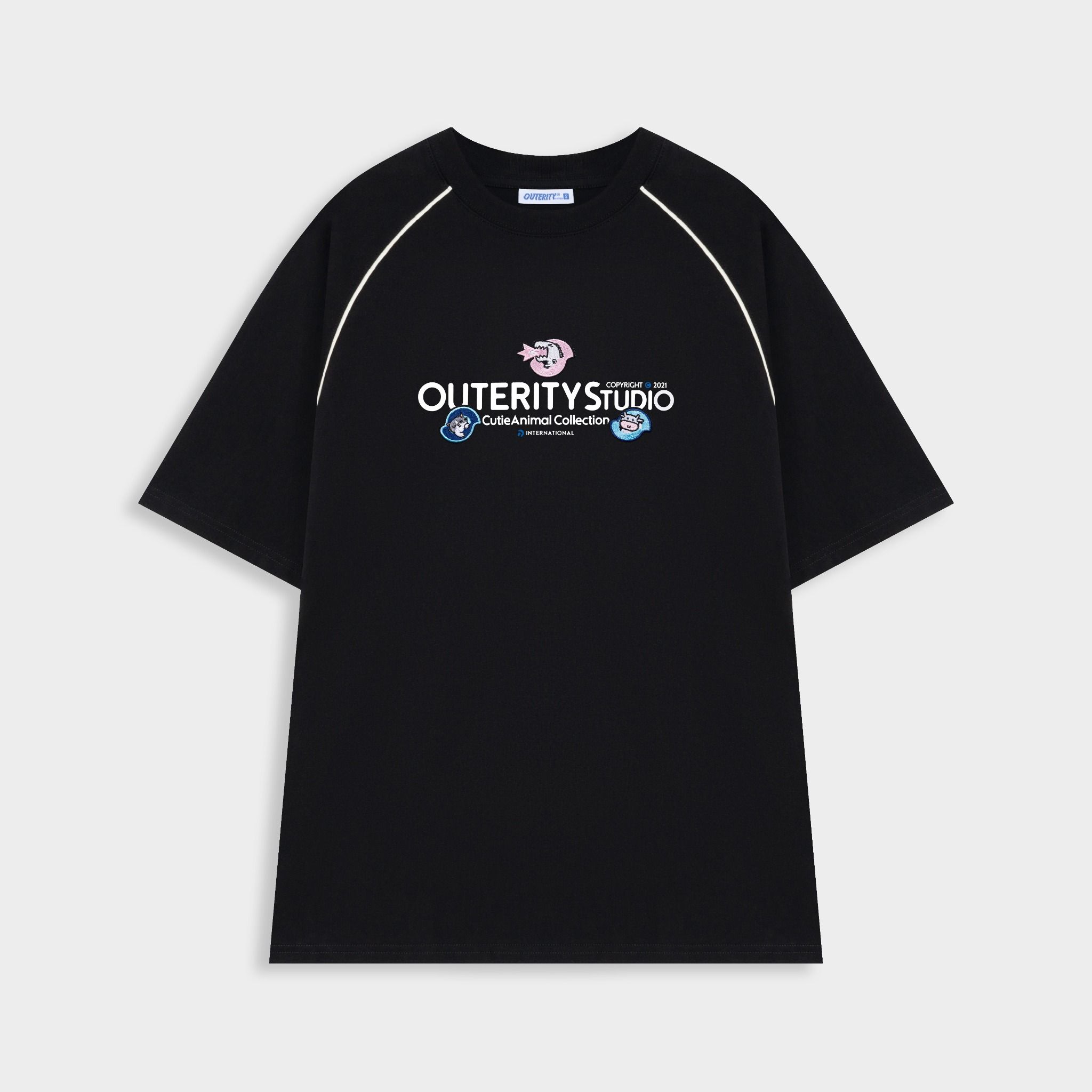 Outerity Line Animals Tee / Black