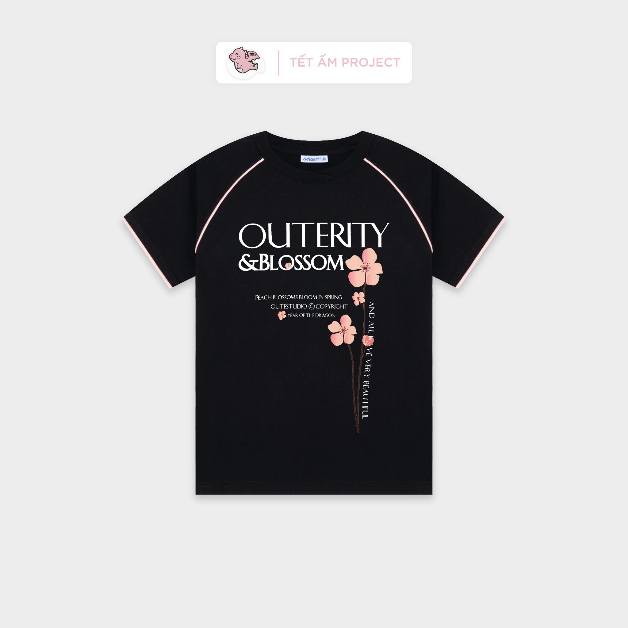 OuterityKids Blossom Tee / Black