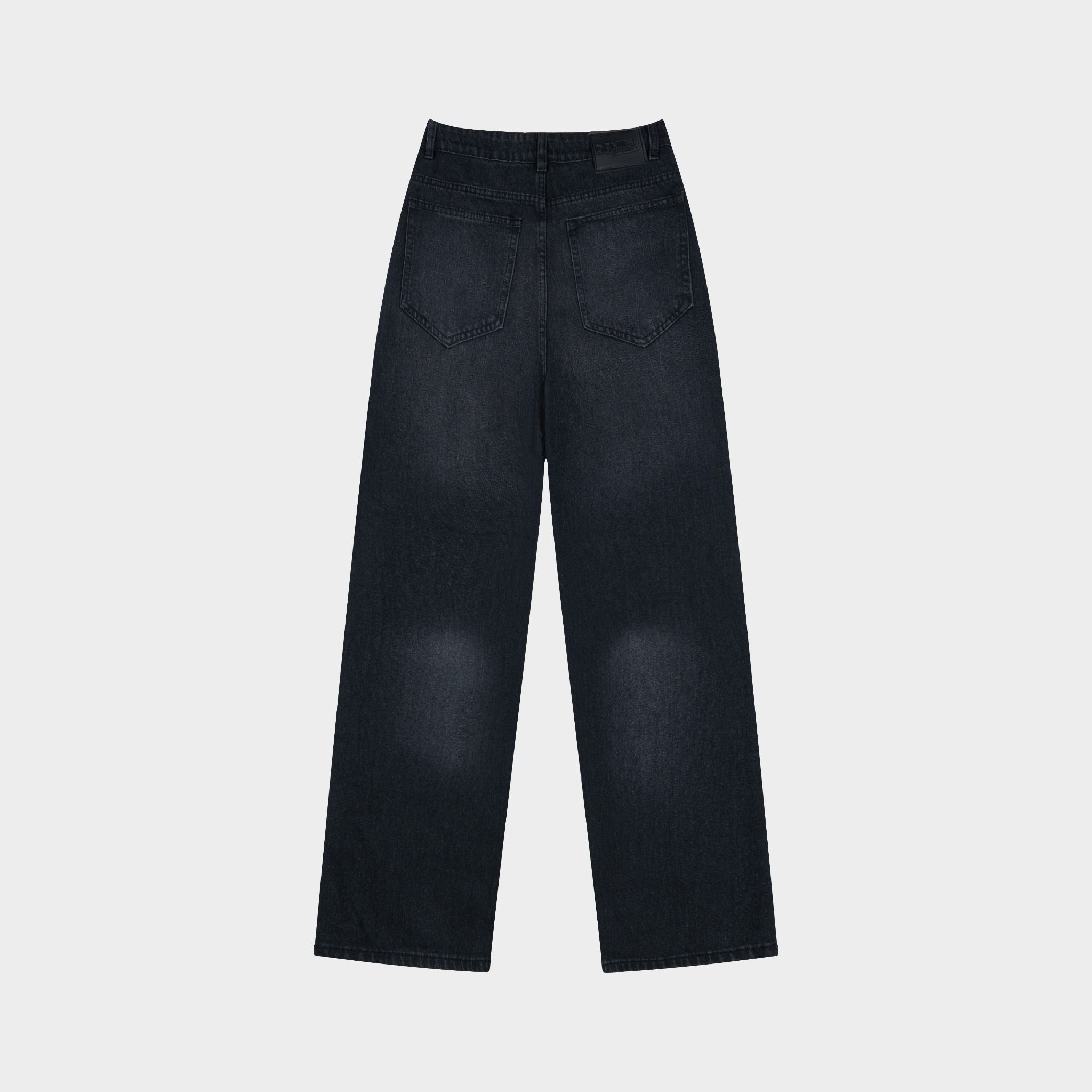 Outerity Jean Wash Cạp Cao Form Unisex / Đen