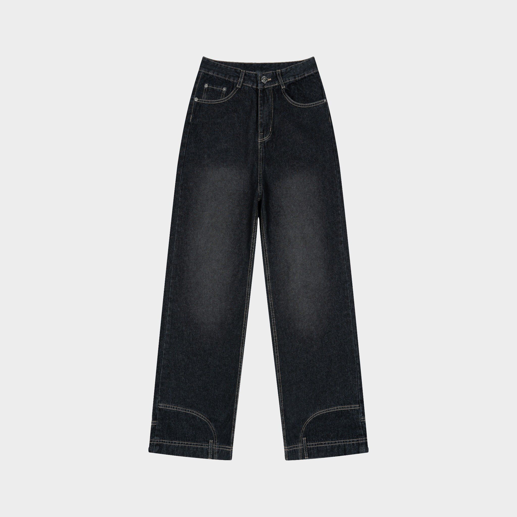 Outerity Jean Bottom Up Form Unisex / Đen Wash