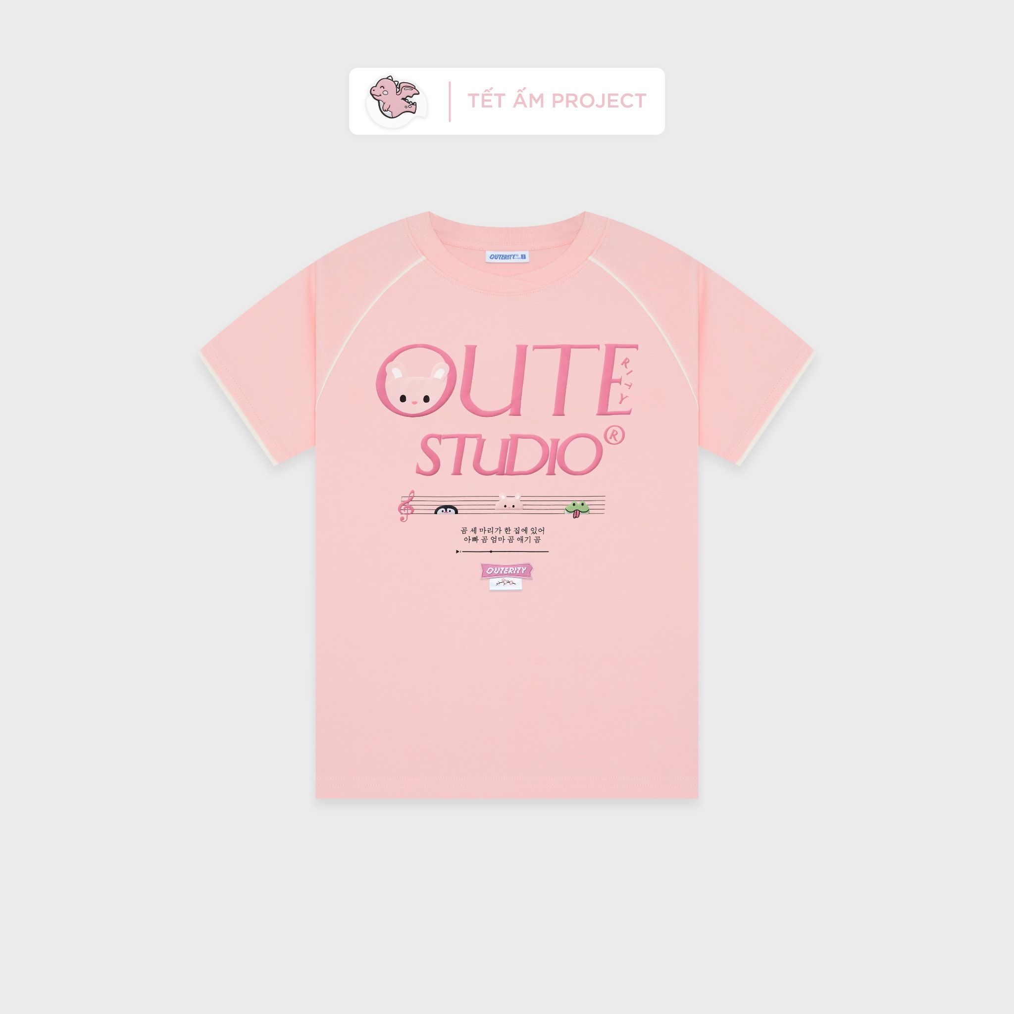 OuterityKids Rhythm Tee / Pastel Pink