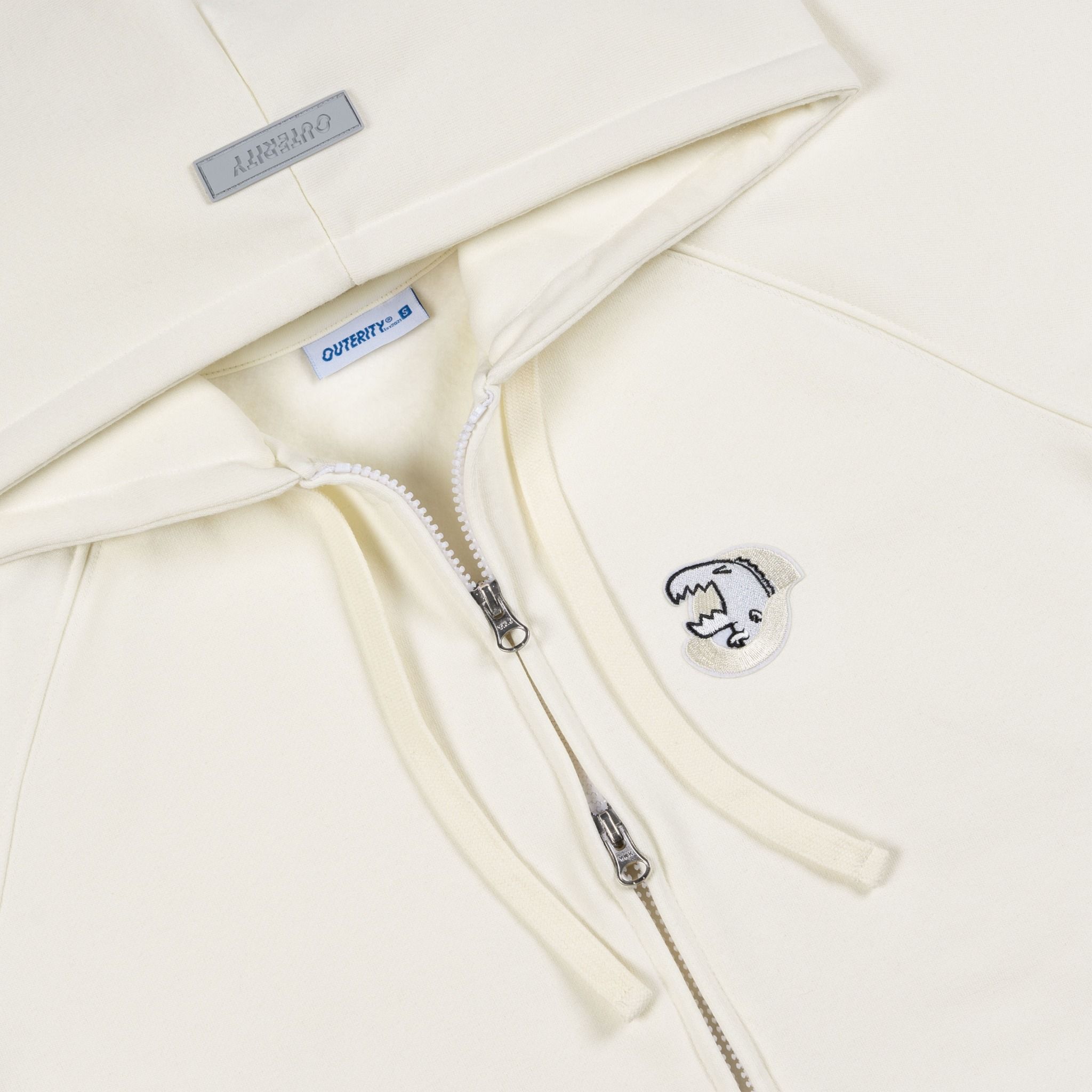 Outerity Basic Hoodie Double Zip Dino / Canoli cream