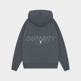  Outerity Basic Hoodie Double Zip Dino / Gray pintripe 