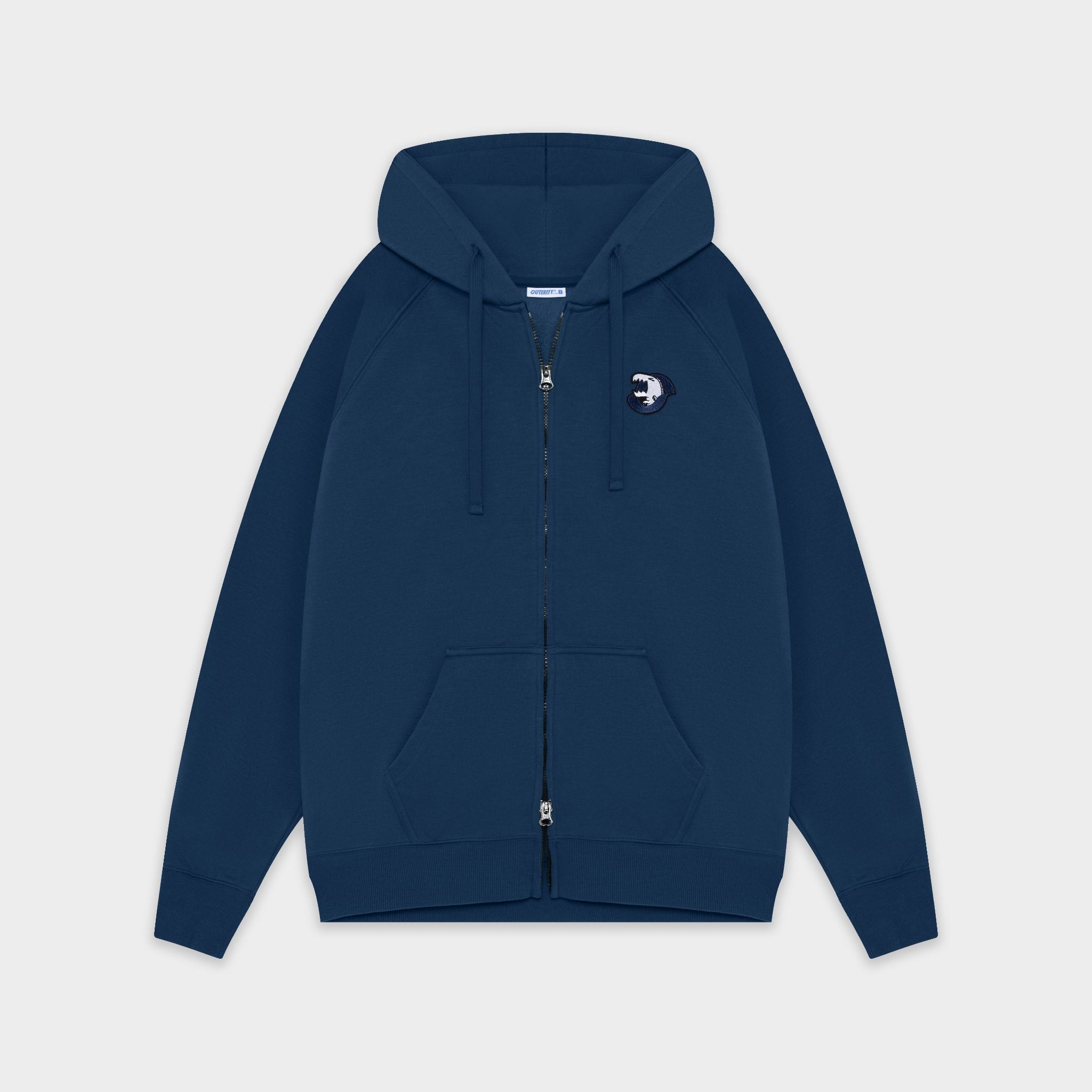 Outerity Basic Hoodie Double Zip Dino / Navy peony