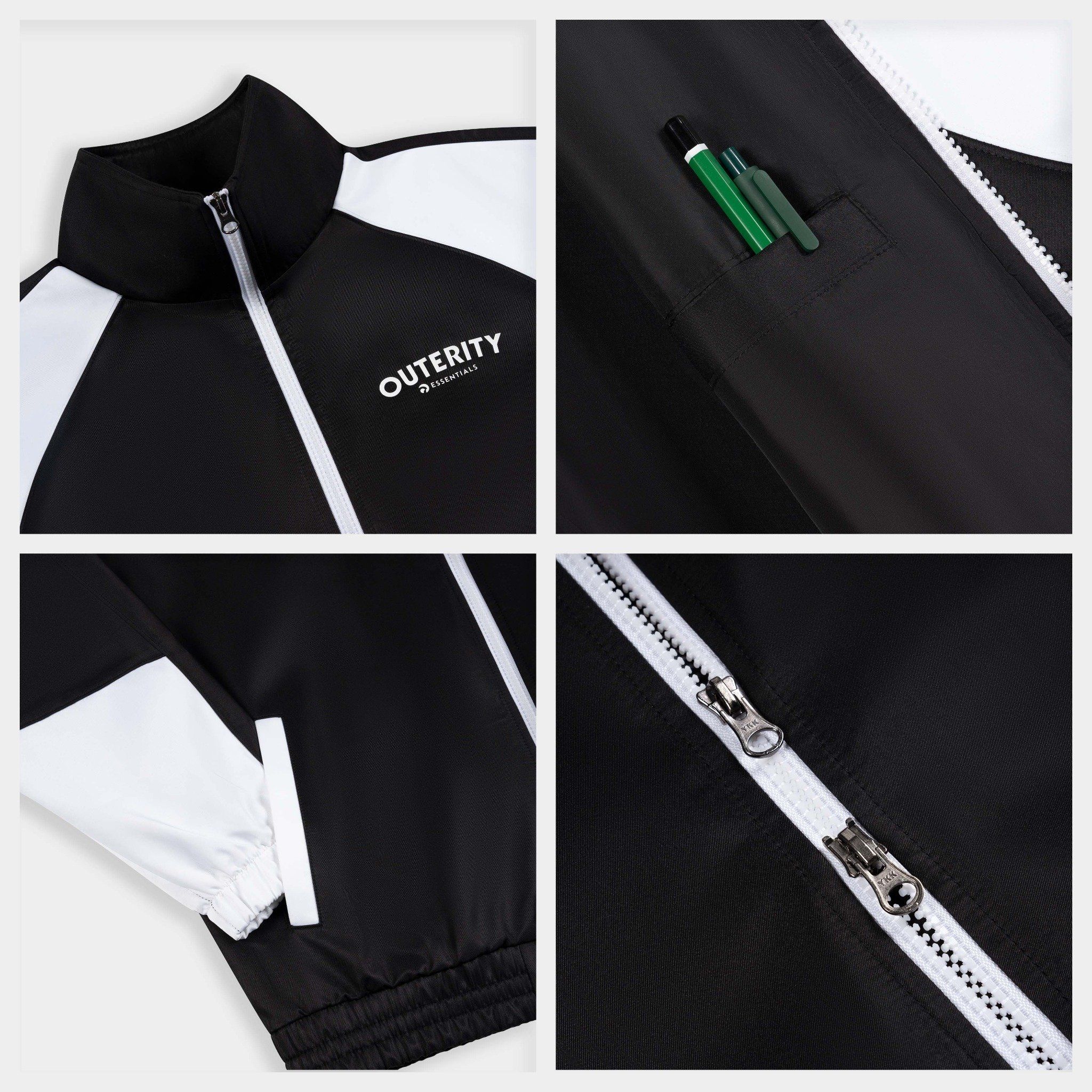 Outerity Windbreaker Double Zip Jacket / Black