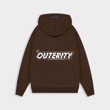  HOODIE ZIP SIGNATURE / BROWN COLOR 