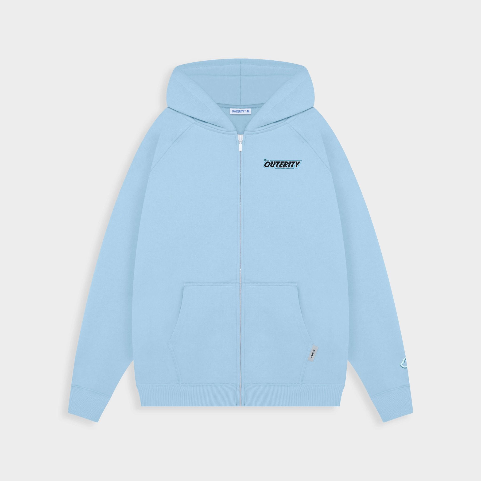 HOODIE ZIP SIGNATURE / SKY BLUE COLOR