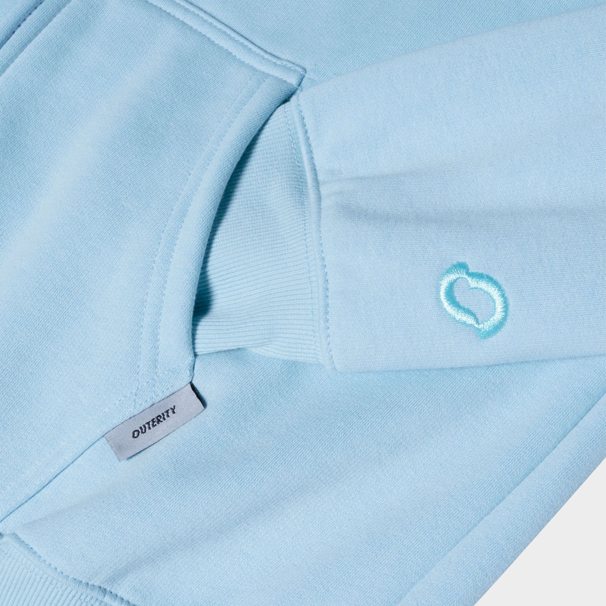  HOODIE ZIP SIGNATURE / SKY BLUE COLOR 