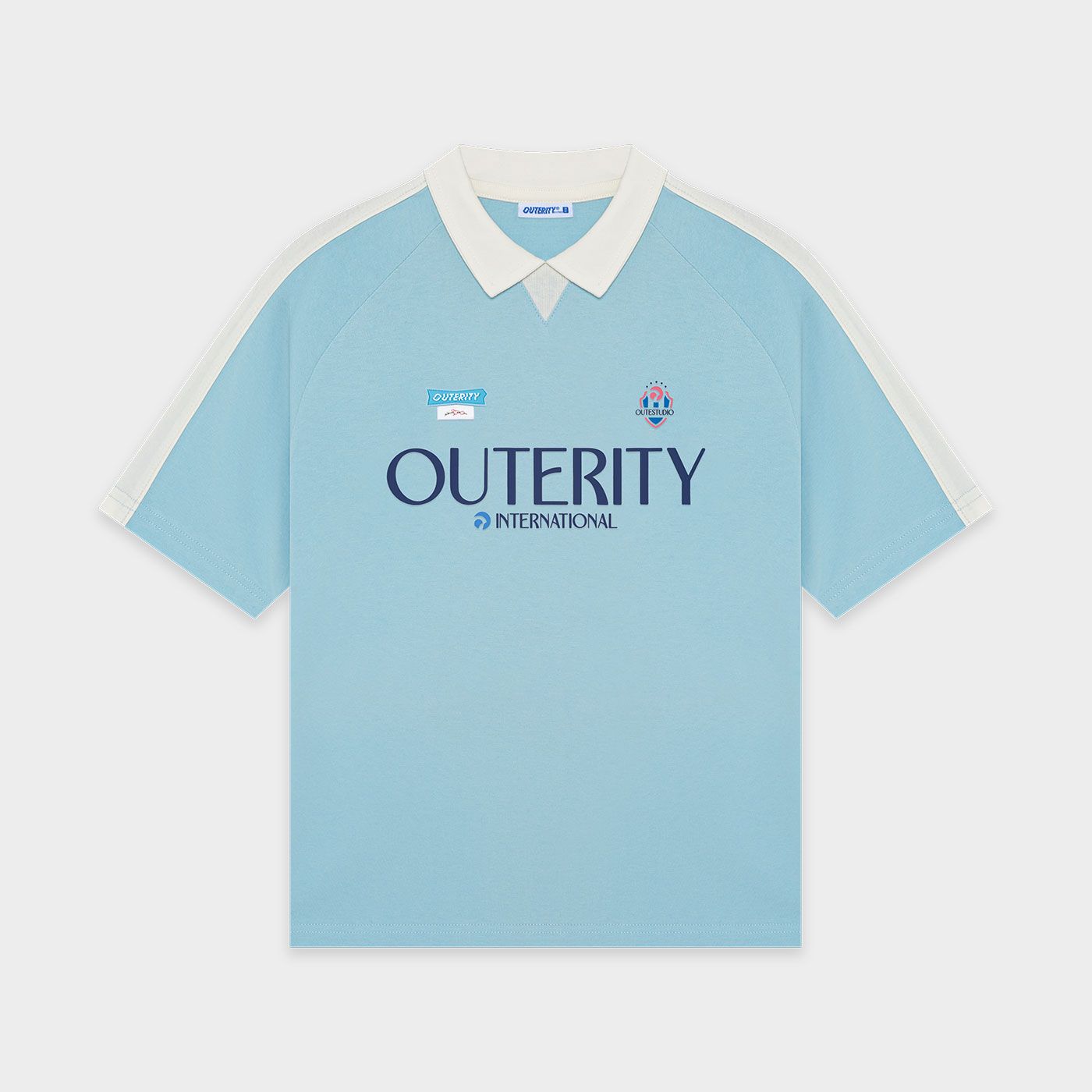 OuterityKids Five Stars Polo / Sky Blue