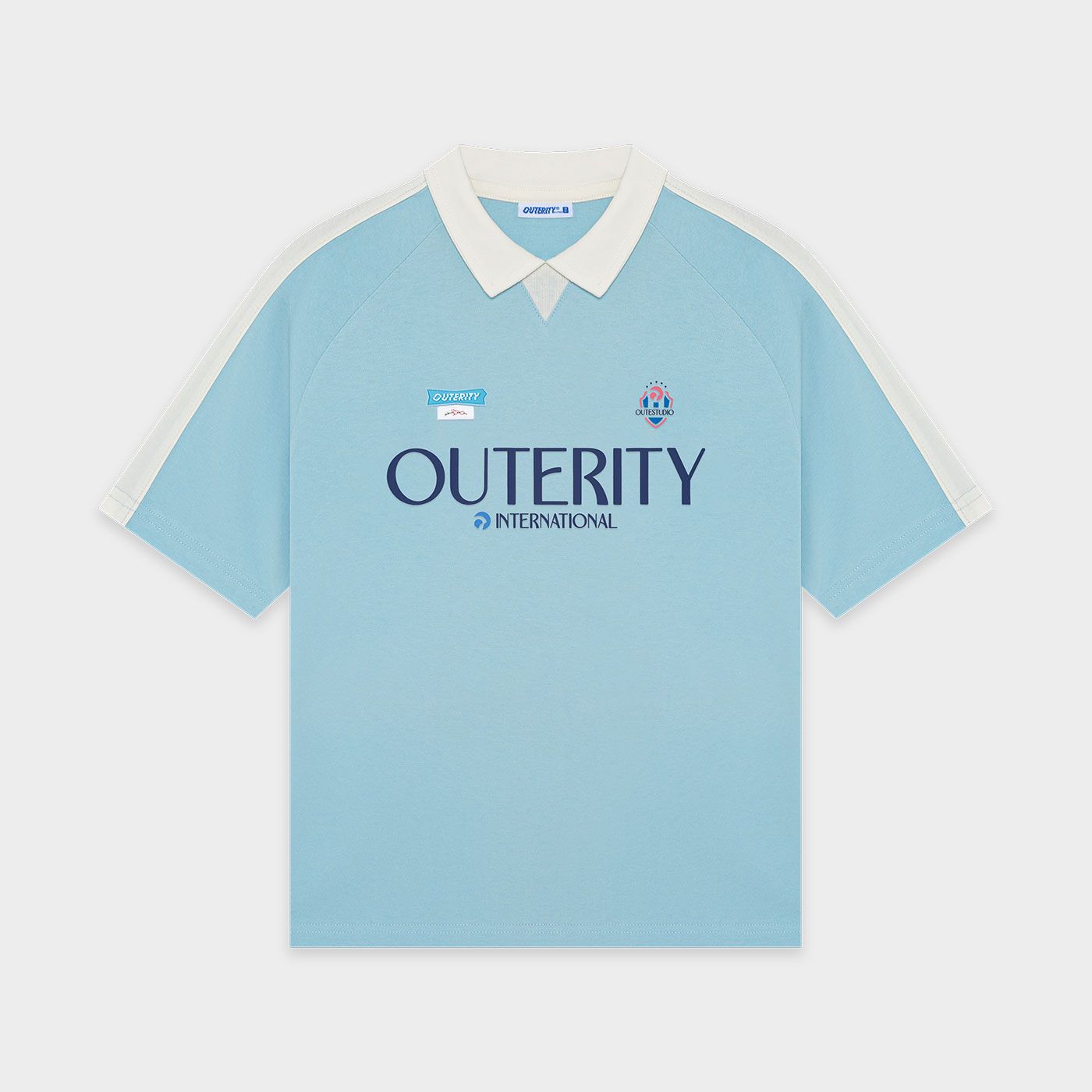  OuterityKids Five Stars Polo / Sky Blue 