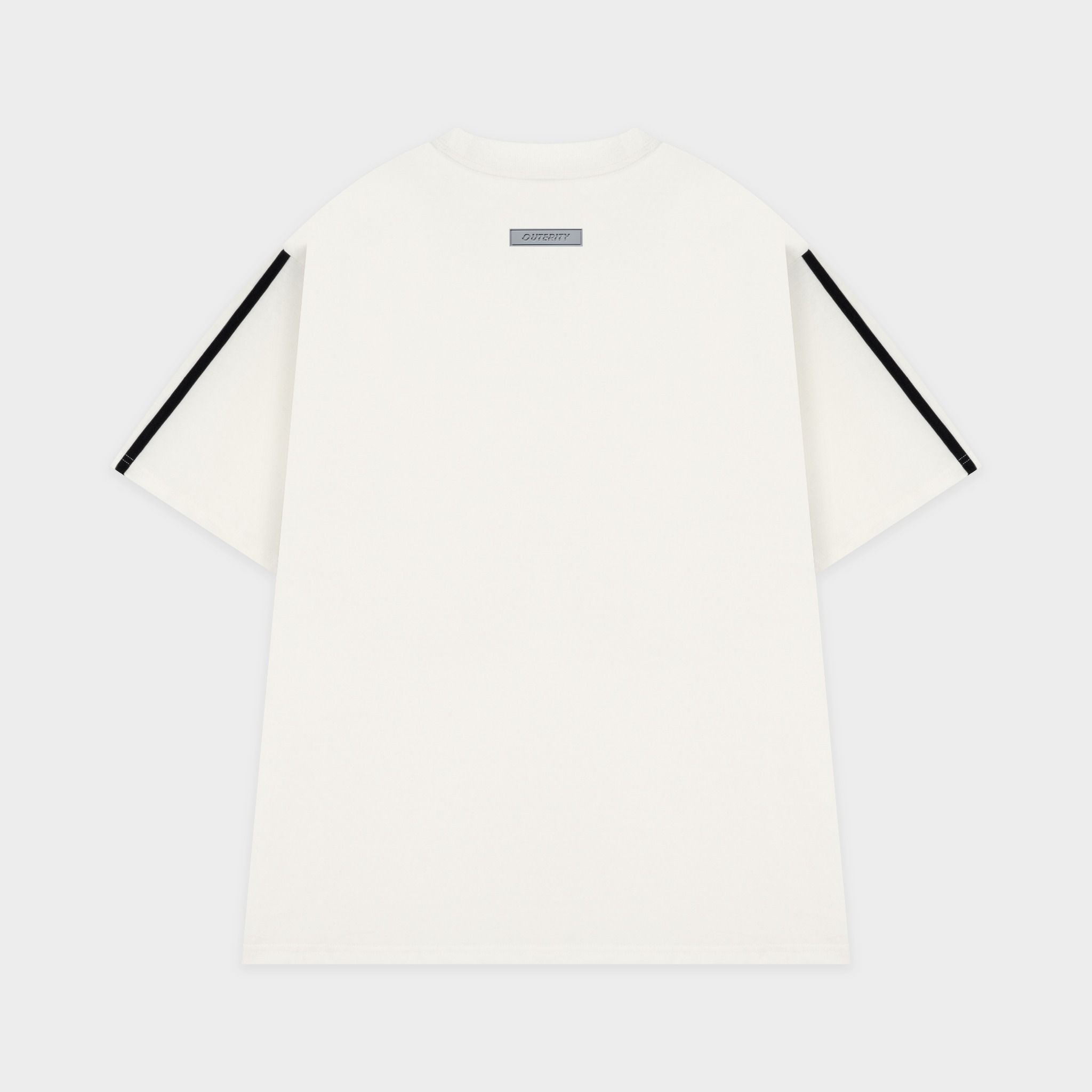Outerity Sporty Basic Tee / Canoli cream & Black