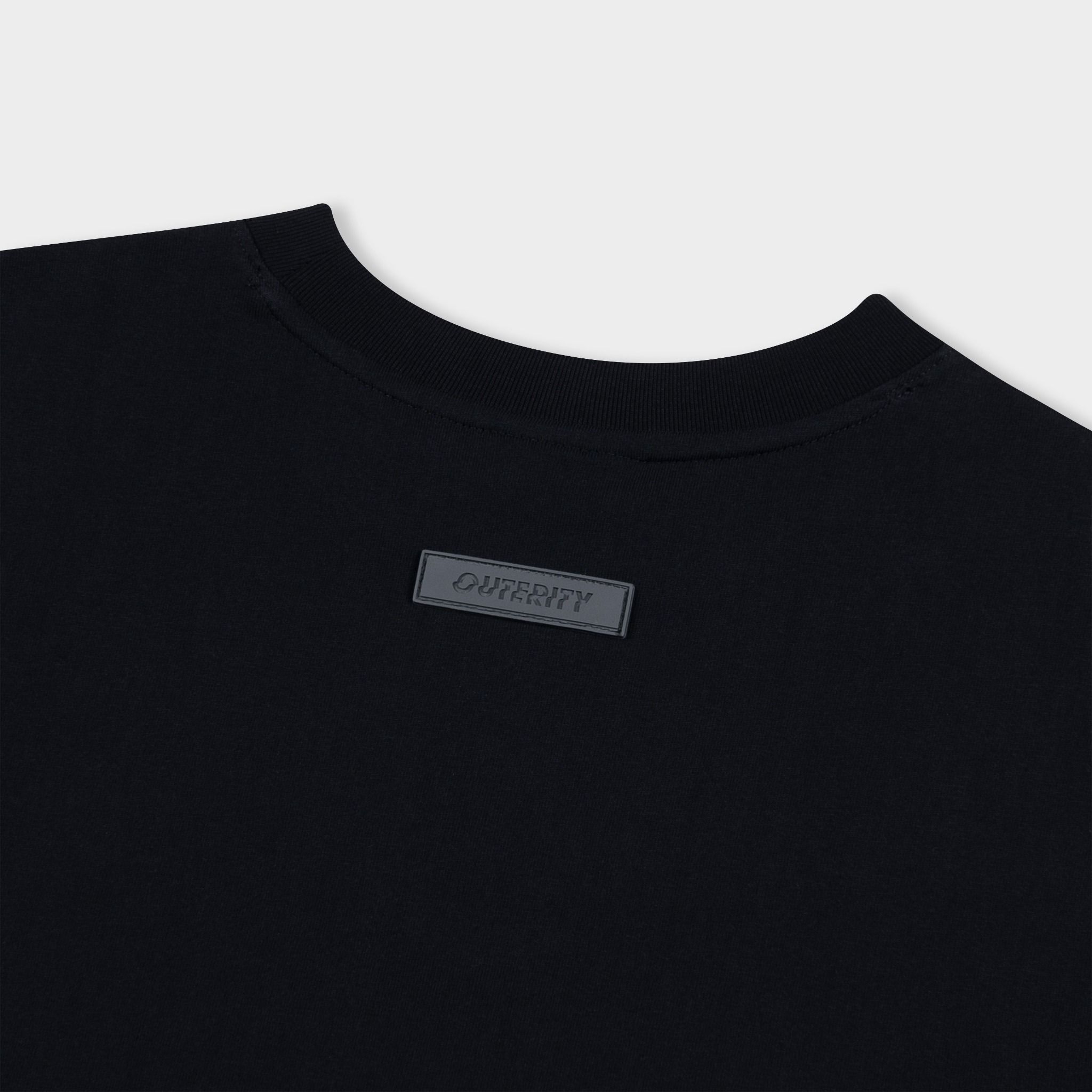 Outerity Sporty Basic Tee / Black & Canoli cream