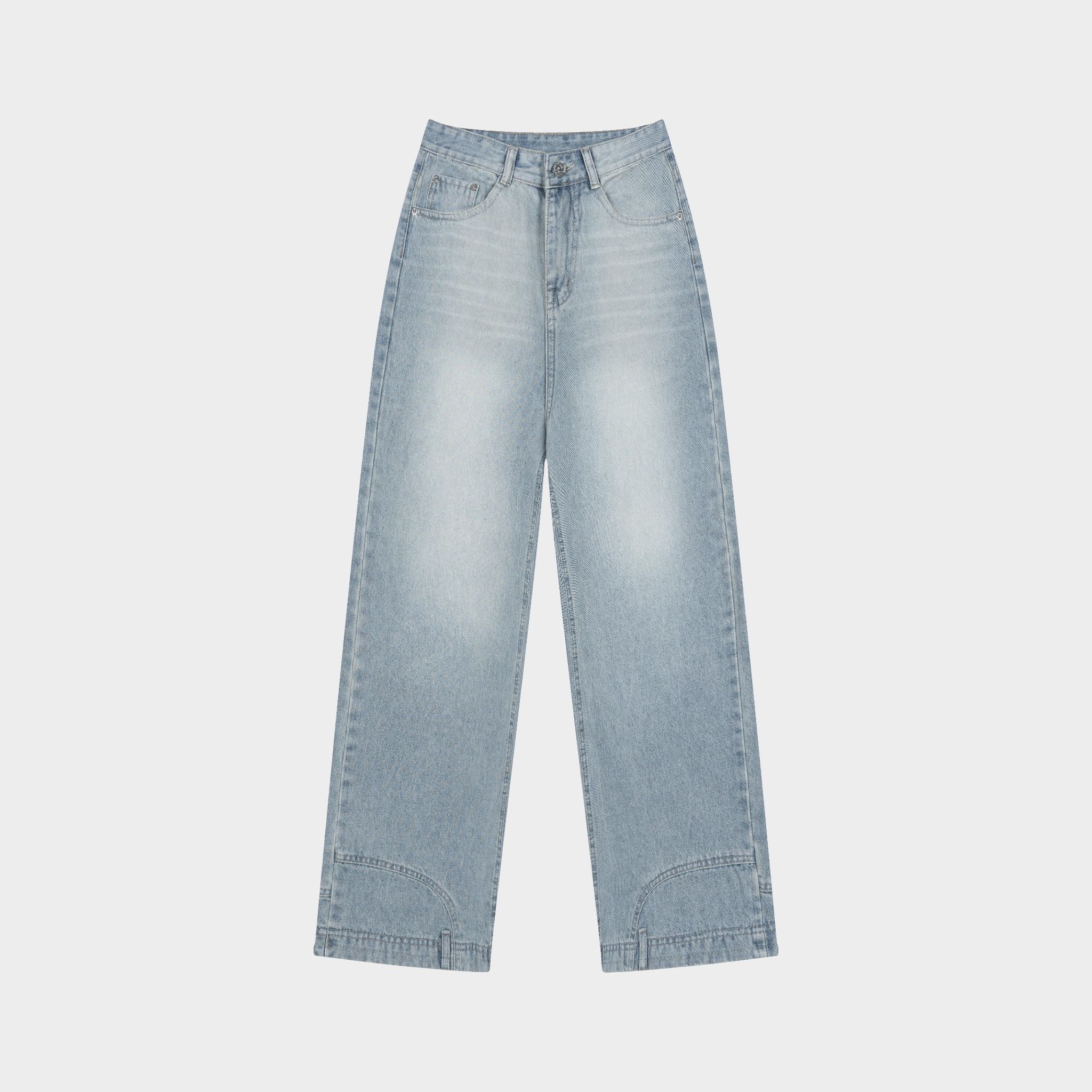  Outerity Jean Bottom Up Form Unisex  /  Xanh Da Trời 