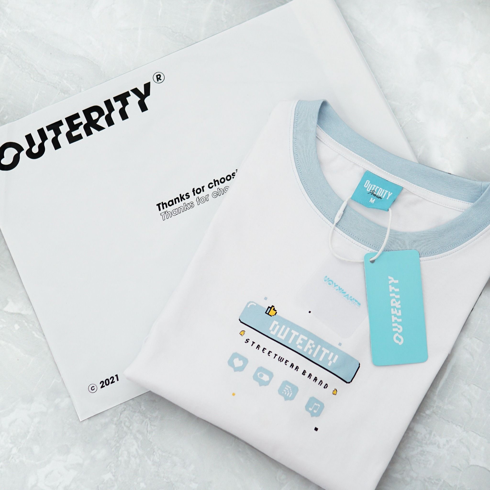 8 BIT ICON - BLUE TEE/ Ver 2.0