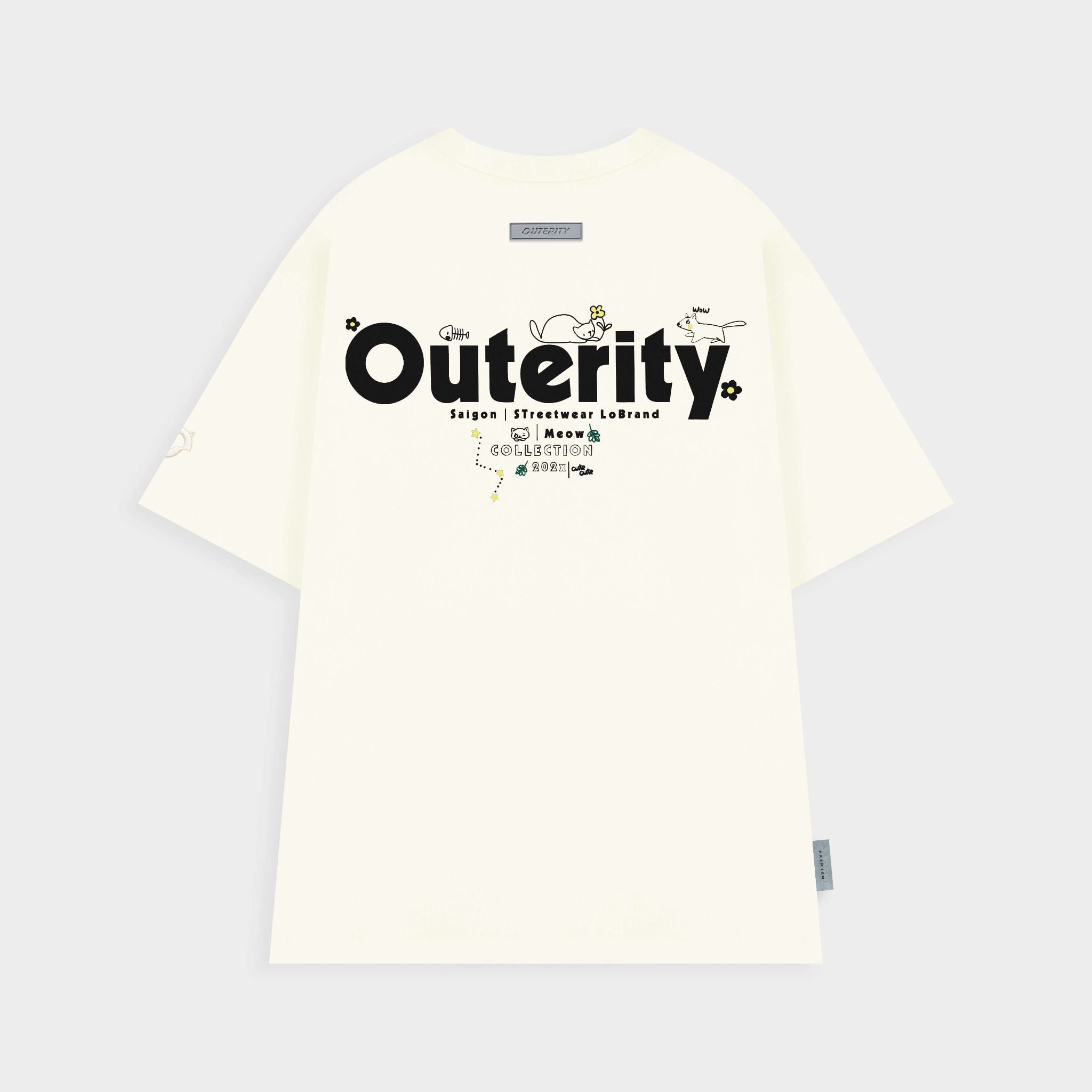  Outerity Meow's Garden tee / Butter Milk 