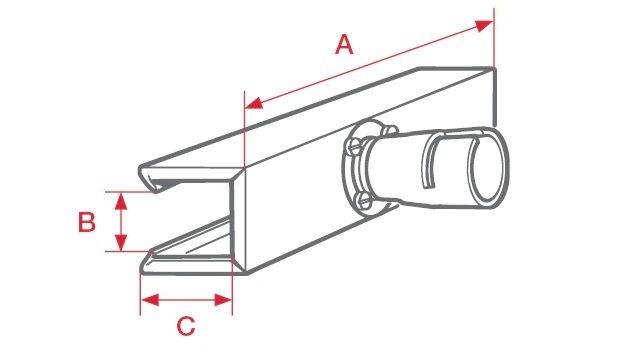 107.342 Shell reflector (ø 62.0) 400 x 56 x 64 mm