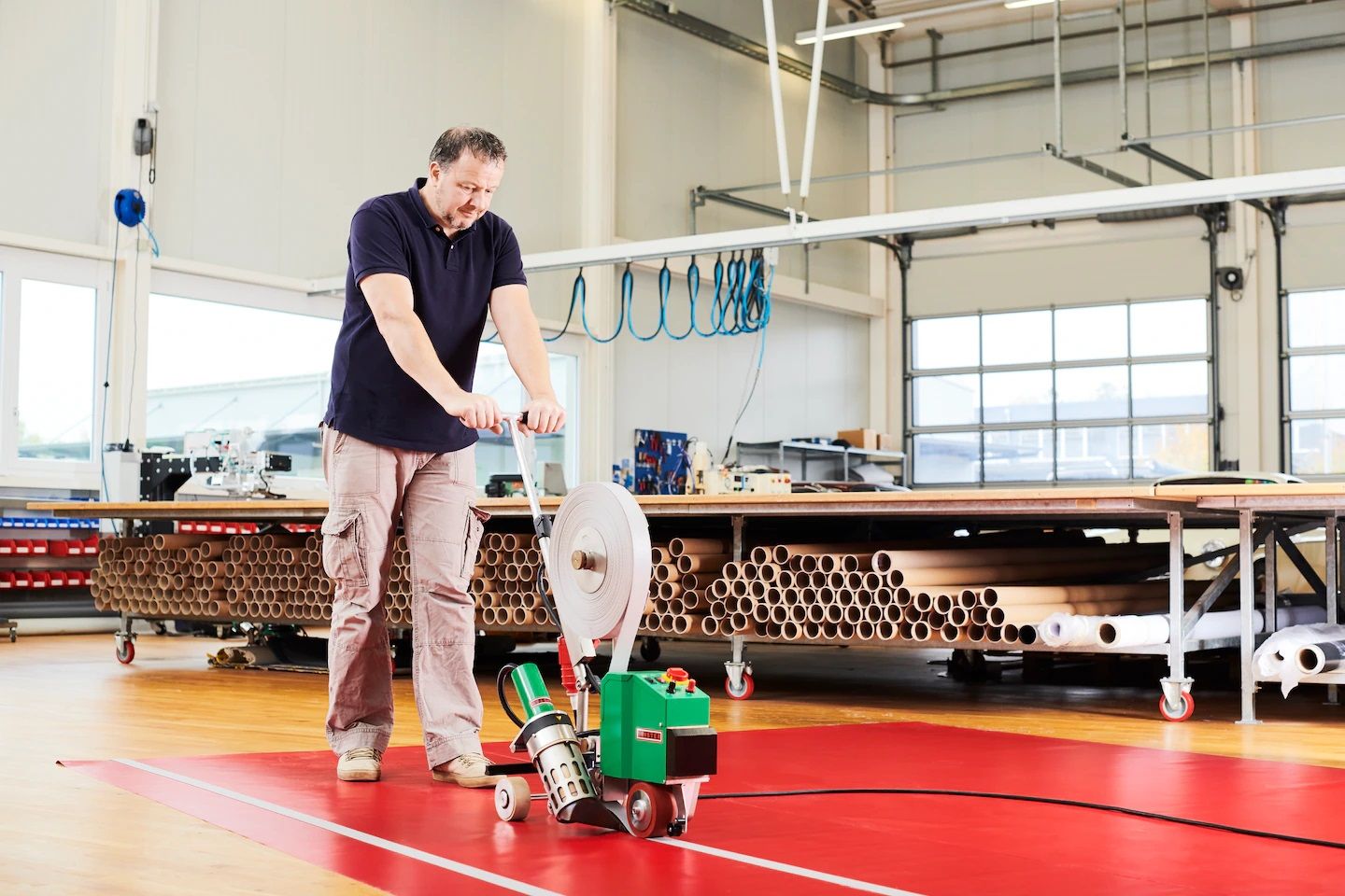 Máy hàn dây đai PVC gia cố TapeMat