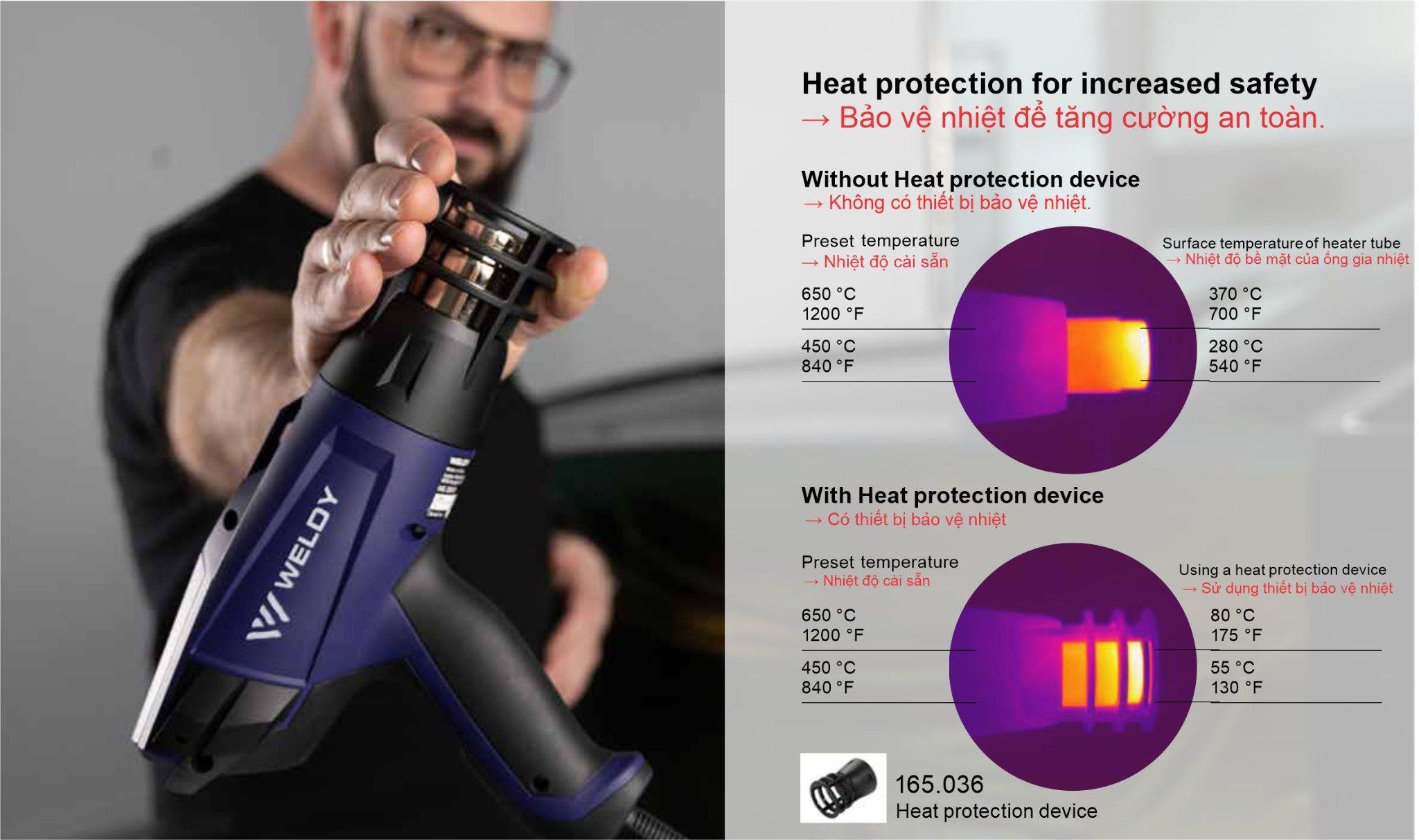 165.036 Weldy Heat protection for HG/HT 330/530