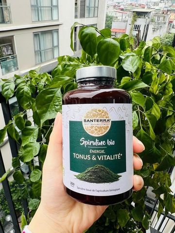 Tảo Xoắn Spiruline Bio của Santerra, Cao Cấp Chính Hãng Pháp