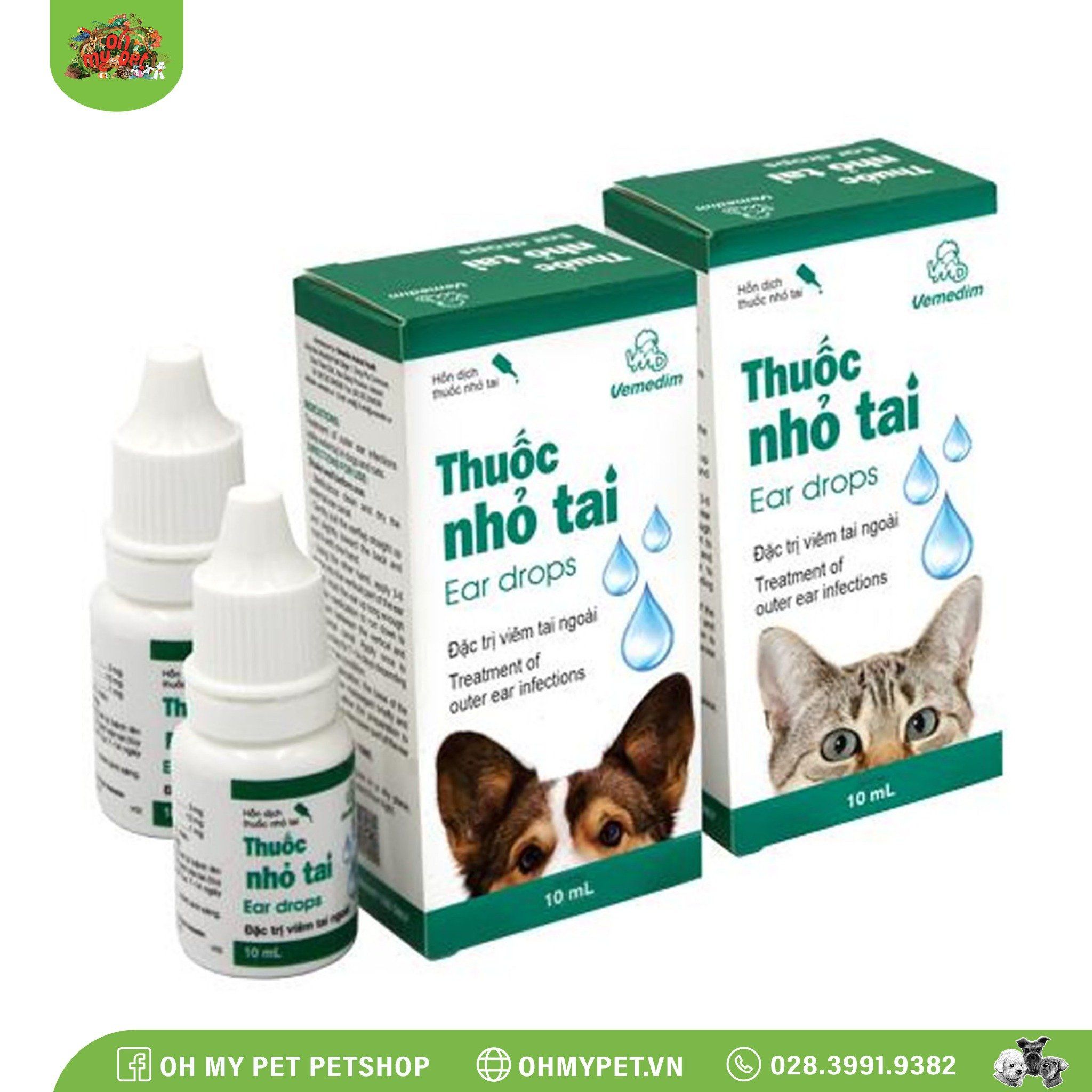 Thuốc trị viêm ngoài tai cho chó mèo | VEMEDIM