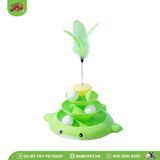 Banh lông vũ đồ chơi mèo 3 tầng | OMP