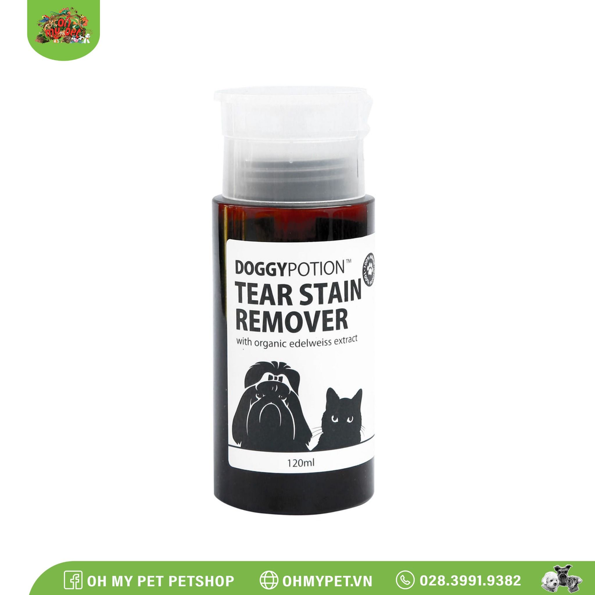 Dung dịch vệ sinh nước mắt chó mèo | Doggy Potion Tear Stain Remover 120ml