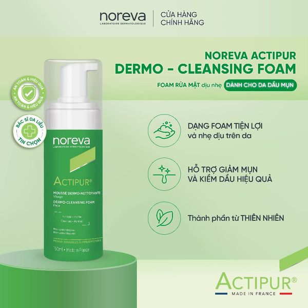 Bọt Rửa Mặt Noreva Actipur Dermo Cleansing Foam 150ml