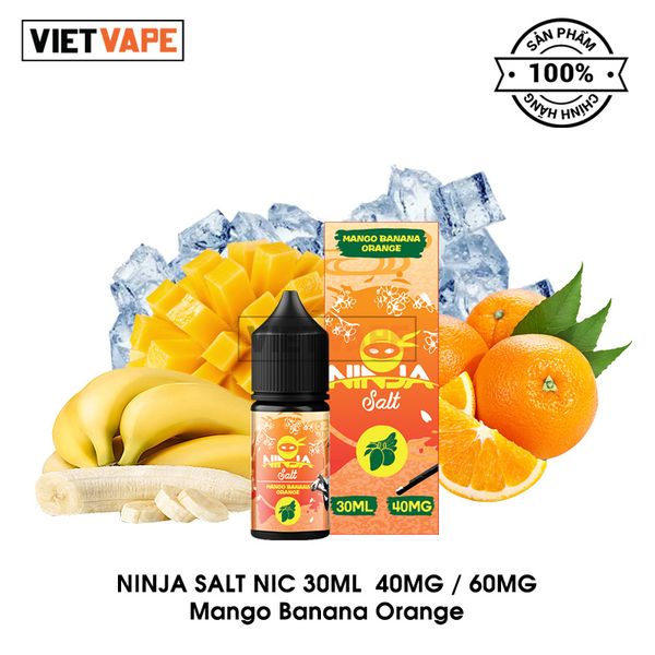 Ninja Mango Banana Orange Salt Nic 30ml Tinh Dầu Vape