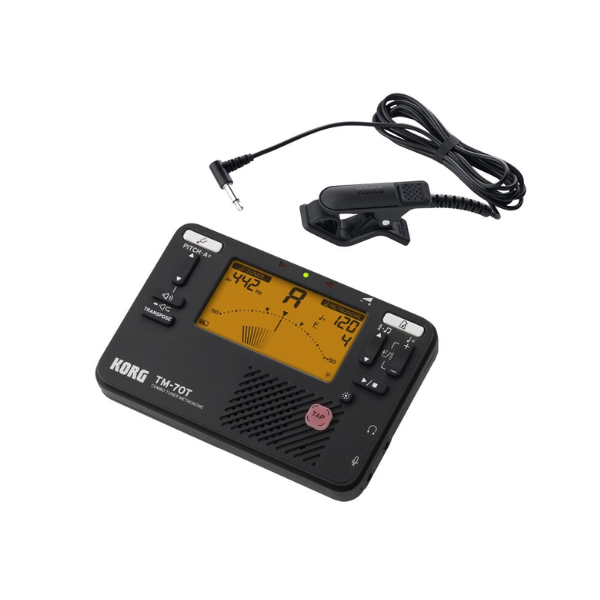 Máy đo chỉnh âm Tuner Korg TM-70C BK + CM400 Black.