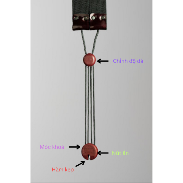 Dây đeo kèn Saxophone DeJacques Standard Burgundy