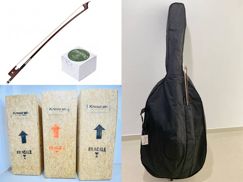 Đàn Contrabass Knooren (Bao gồm Cover, Bow, Rosin, Dây đàn Pirastro, Hộp cứng gỗ)