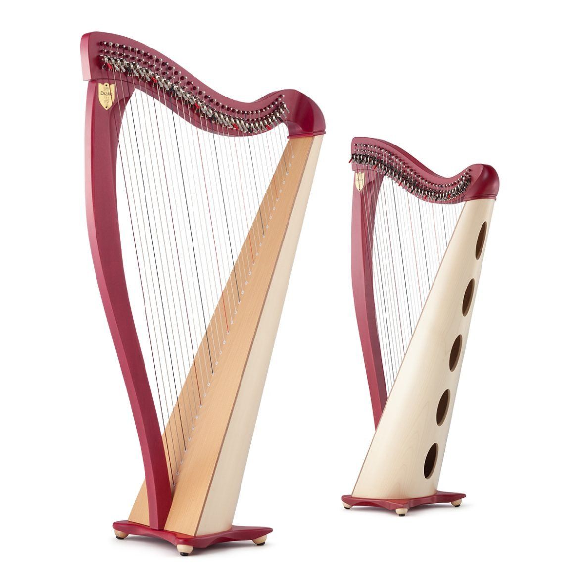 Đàn Harp Lever Lyon & Healy Drake Burgundy & Natural