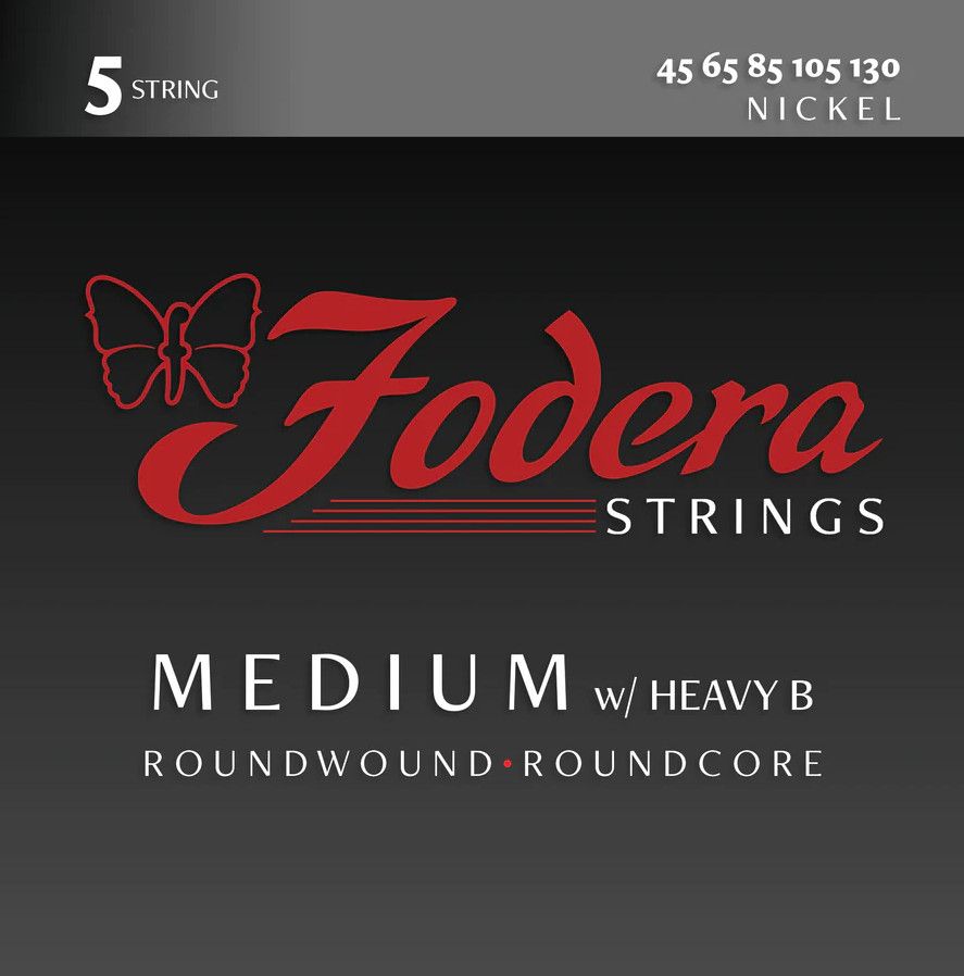Dây đàn Guitar Fodera N45130tb Medium Nickel, 5 String
