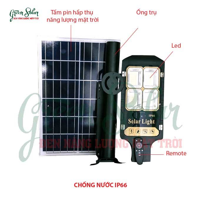 Đèn đường năng lượng mặt trời 200W