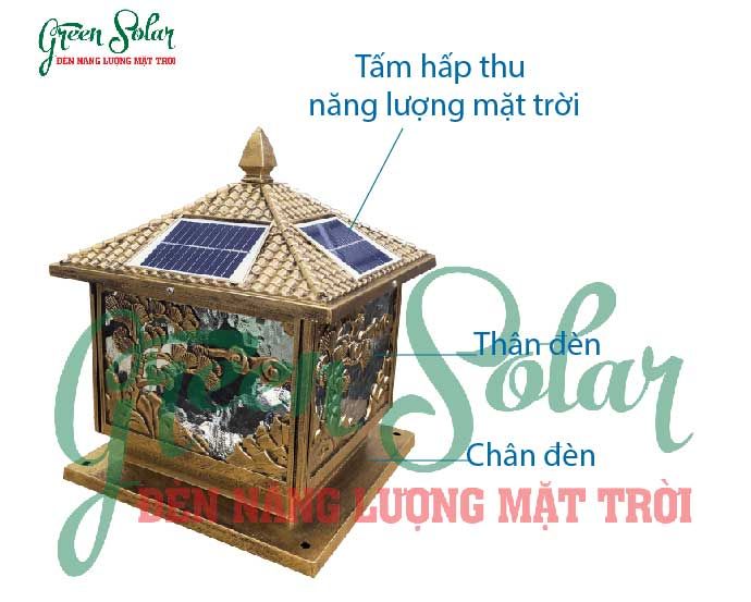 Đèn trụ cổng cây tùng