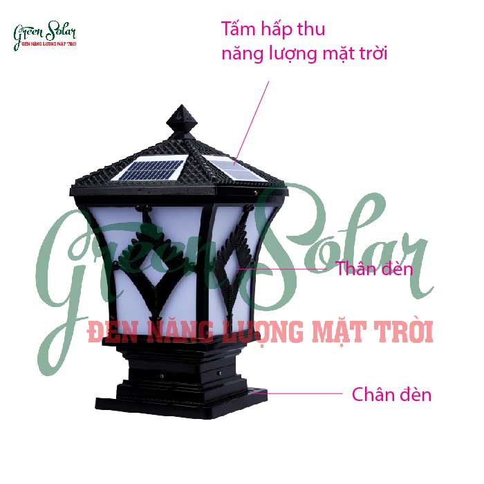 Đèn trụ cổng hình quạt lớn