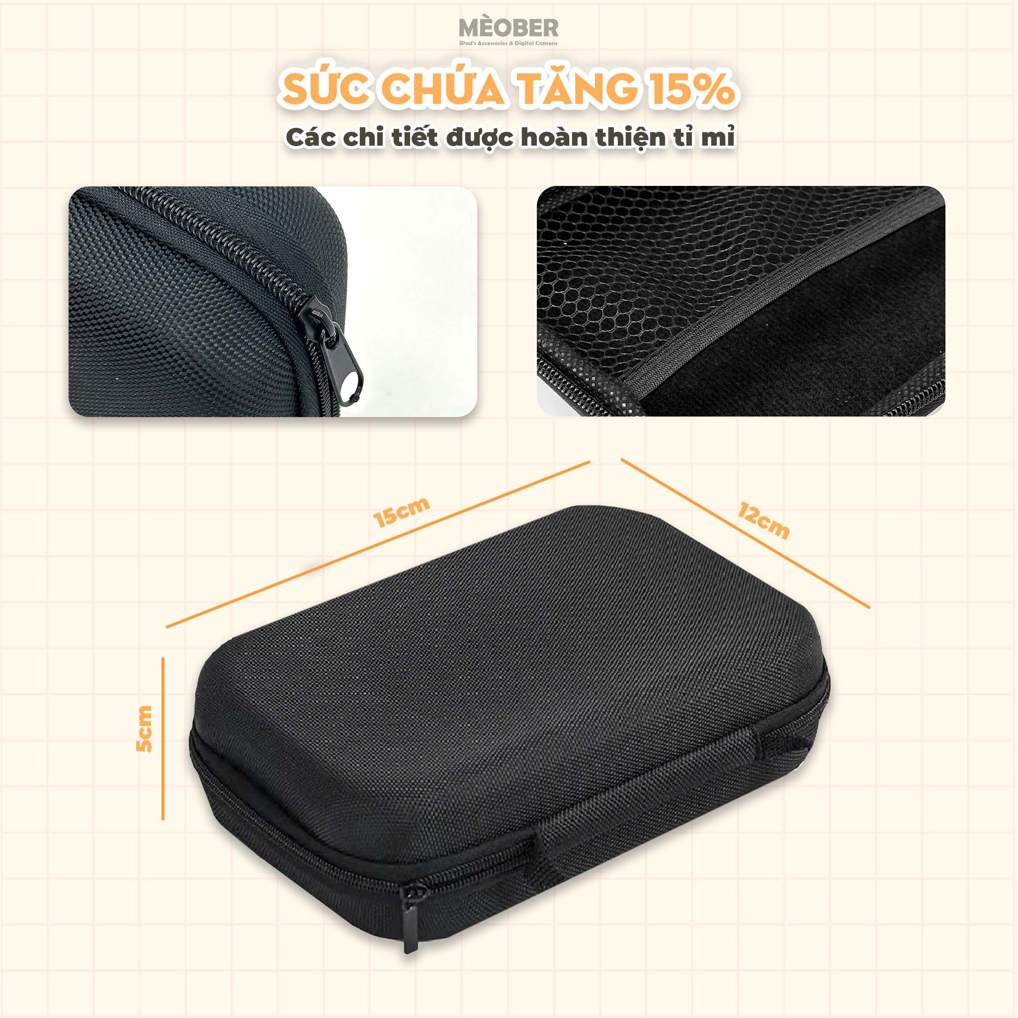 Hộp đựng máy ảnh kĩ thuật số đa năng - Thiết kế chia ngăn thông minh bảo vệ tối đa cho digicam by MèoBer